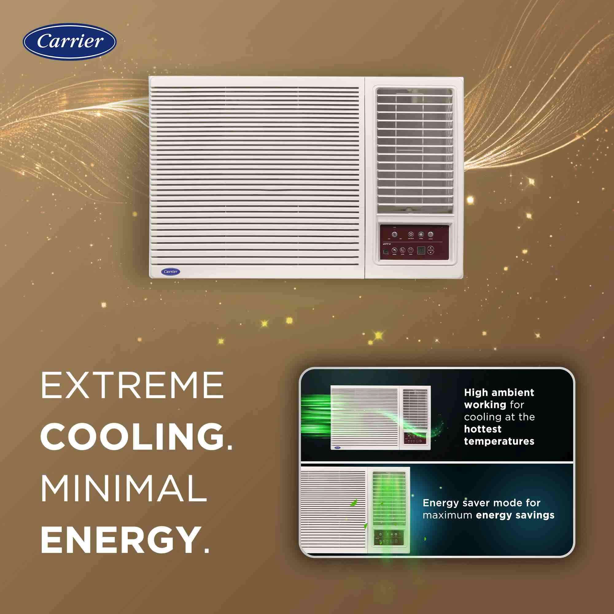 Carrier 1.5 Ton 5 Star Inverter Window AC(Copper,High Density Filter for Dust Filtration, 2Way Air Directional Control, ESTRA Fxi,CIW19SC5R35F0,White) 4