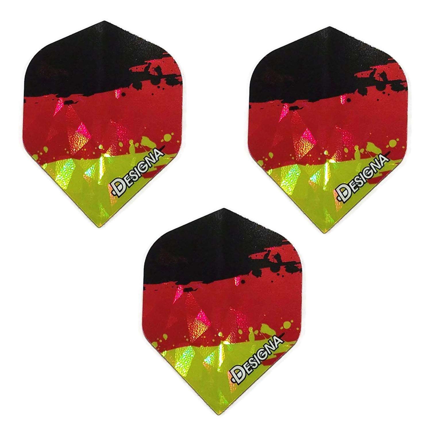 Designa Germany German Flag Deutschland 75 Micron Holographic Patriot Strong Dart Flights (3 Sets - 9 Flights)
