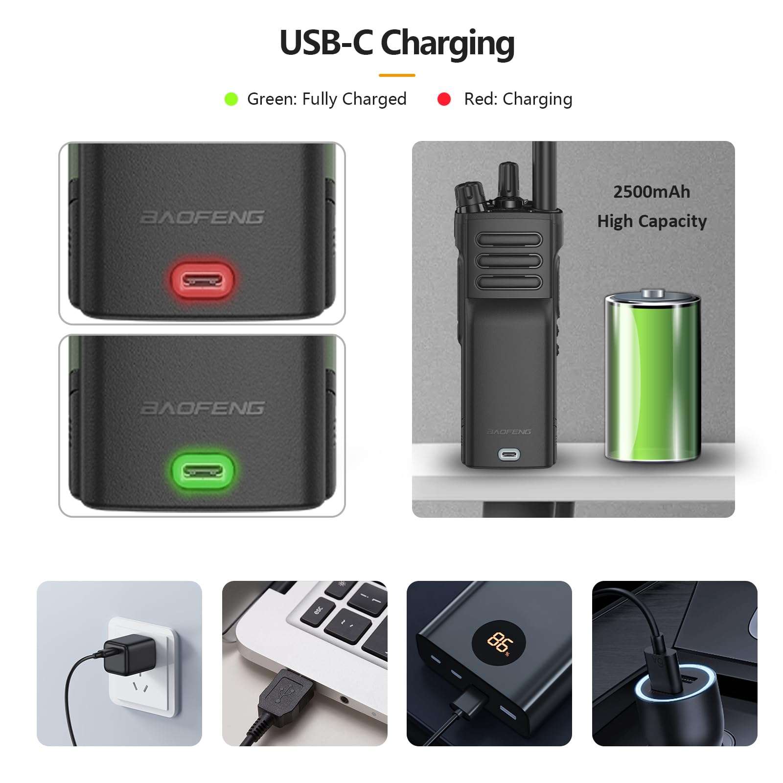 BAOFENG DM32 DMR Radio 10W High Power Radio GPS/APRS Two Way Raido USB-C Charging Multi-Band FM/AM Wakkie Talkie DM-32 6