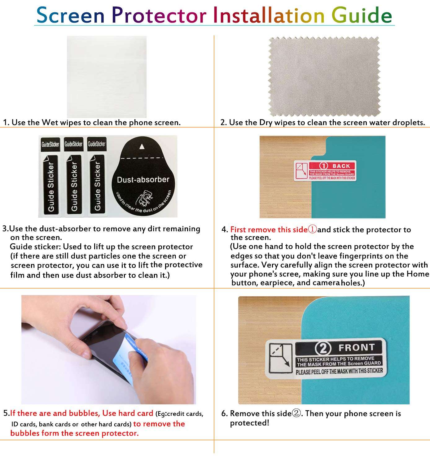 LEEGU for Samsung Galaxy A01 Case, Military Grade Heavy Duty Armor Protection Phone Case 15ft. Drop Tested Cover with Magnetic Ring Kickstand and HD Screen Protector for Samsung A01, Black 6