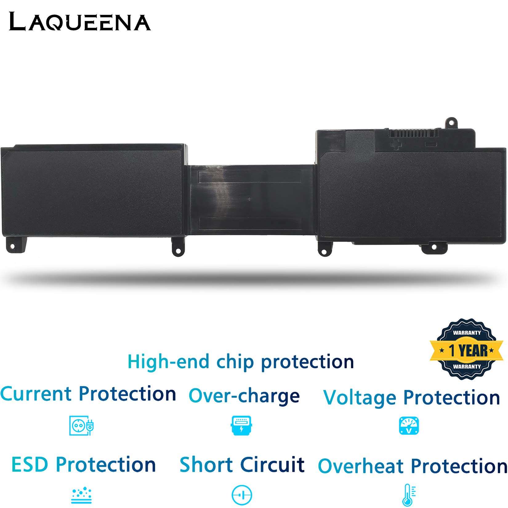 LAQUEENA 2NJNF Laptop Battery Compatible with Dell Inspiron 14z-5423 15z-5523 Ultrabook Series 8JVDG TPMCF T41M0 11.1V 44WH/3700MAH 6-Cell 6