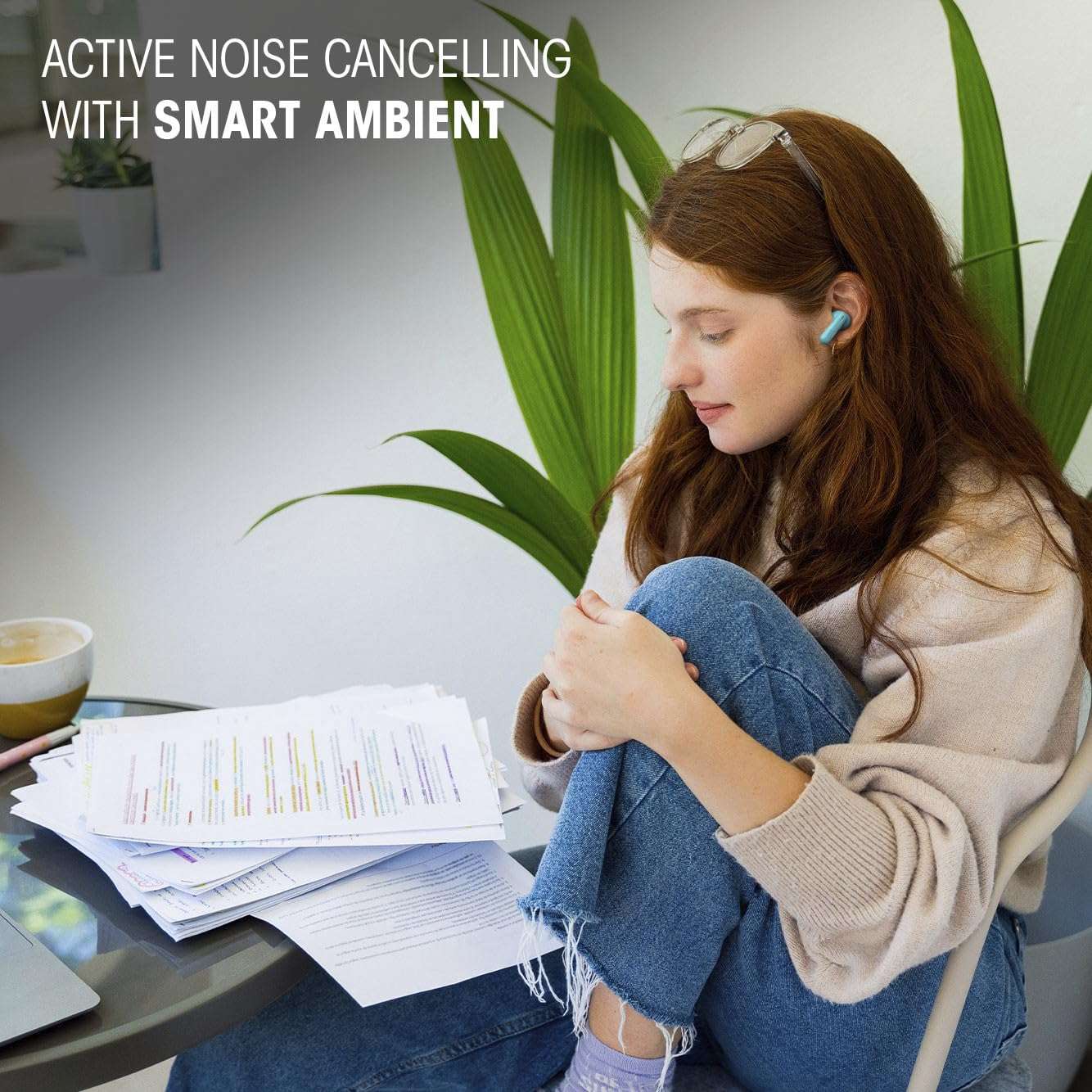 JBL Vibe Beam 2 - True Wireless Noise Cancelling Earbuds with JBL Pure Bass Sound & Smart Ambient technology, 4mics for crisp, clear calls, up to 40Hrs of Playback, IP54 Dust & Water resistant (Black) 6