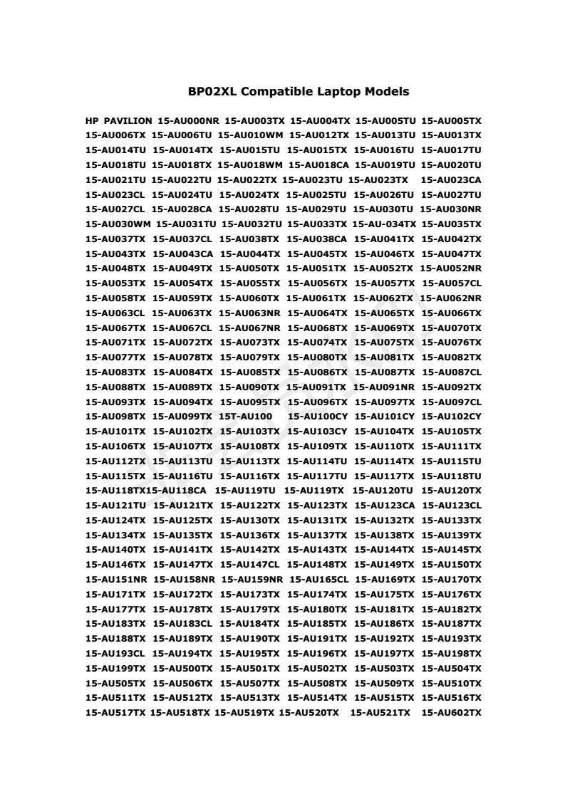 HP BP02XL 7.7V 41Wh Notebook Battery For HP Pavilion 15-AU000TX to 15-AU654TX ,Pavilion 15-AW000 to 15-AWxxx P/N: BP02041XL HSTNN-UB7B HSTNN-LB7H 849569-421 849569-541 849569-542 849569-543 BP02XL 4