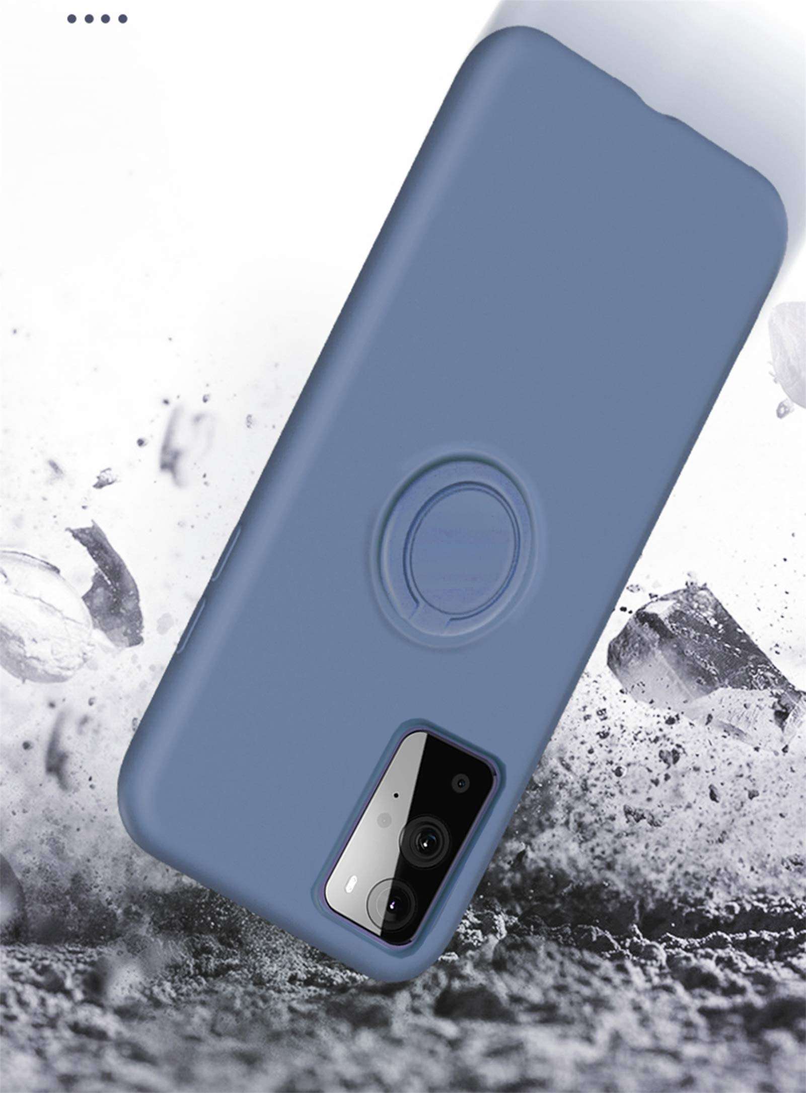 OnePlus 9 Pro Case,Soft Feel Silicone TPU Shockproof,Metal Ring Kickstand Case,Super Durable Protection Slim Case,Car Magnetic Case,for OnePlus 9 Pro (Black) 6