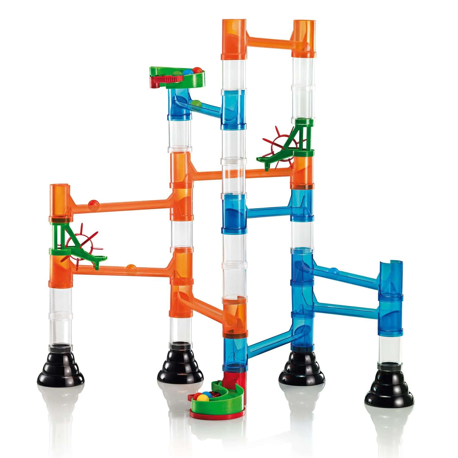 Quercetti Transparent Marble Run - 45 Piece Basic Building Set - Classic Construction Toy Perfect for Beginners Ages 4 and Up (Made in Italy) 5
