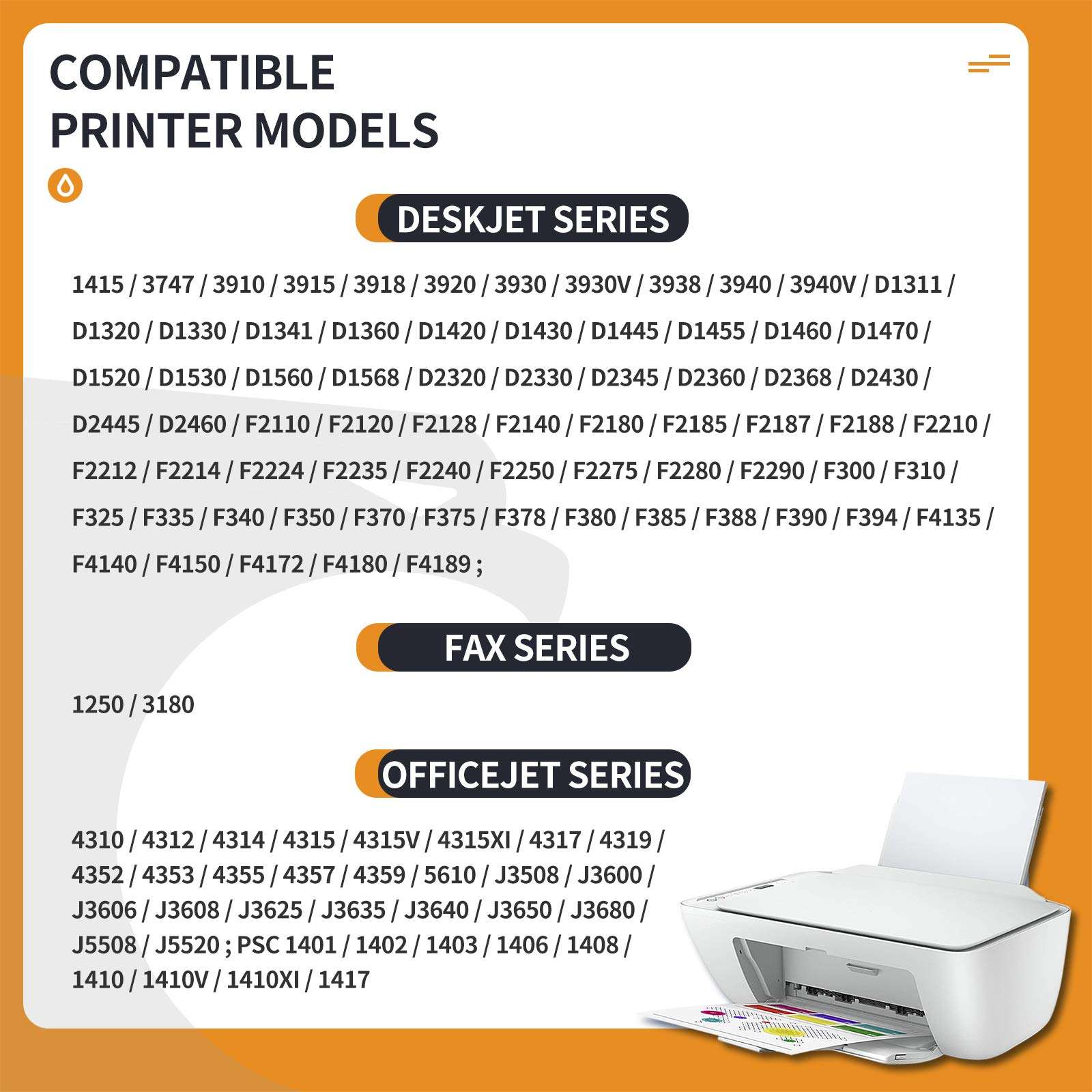 ATOPolyjet Remanufactured Ink Cartridge Replacement for HP 22XL 22 XL Tri-Color C9352AN for Deskjet F4180 F2210 F300 D1455 D1560 Officejet 5610 5600 5680 4315 J3680 J3640 FAX 3180 PSC 1401 Printer 3