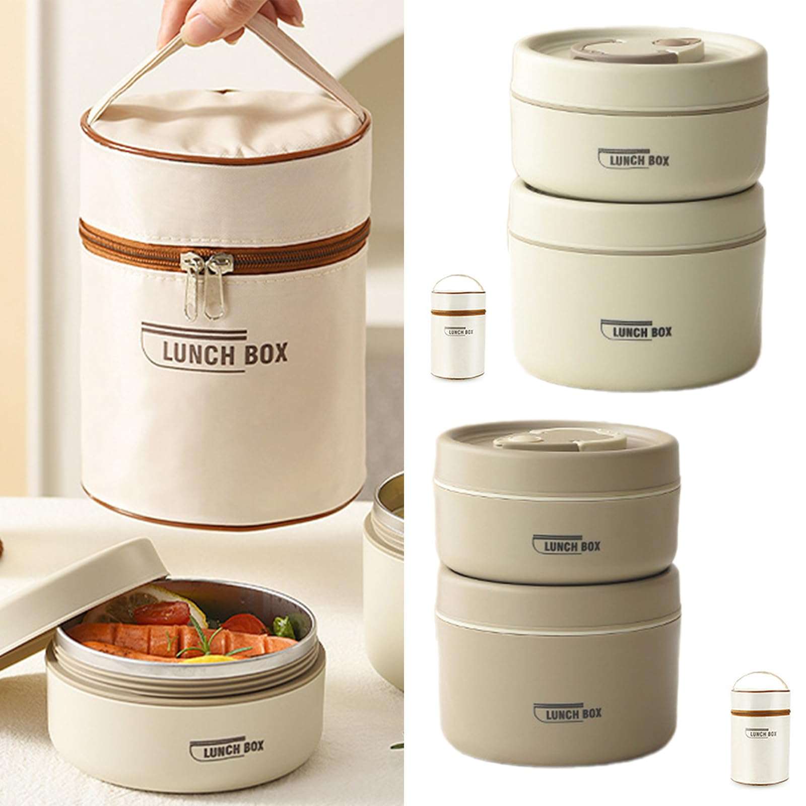 Adult Lunch Insulated Food Box Set Insulated Food Container For Adults Stainless Steel Lunch Box With Storage Bag 3