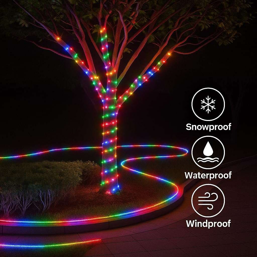 Gesto 10 Meter Rope Led Strip Lights – High Brightness Outdoor Lights Waterproof for Balcony,Home Decor,False Ceiling | RGB Strip Light for Diwali Decoration with Mode Change Controller (Multicolor) 4