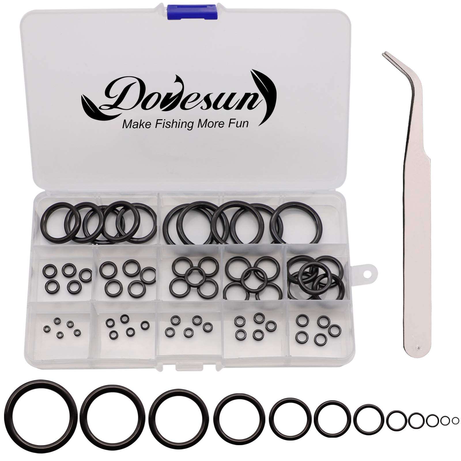 Dovesun Fishing Rod Repair Kit 20PCS Fishing Rod Guide Repair Kit Rod Ceramic Guides Ring 20# (0.73in/18.7mm)-20PCS 1