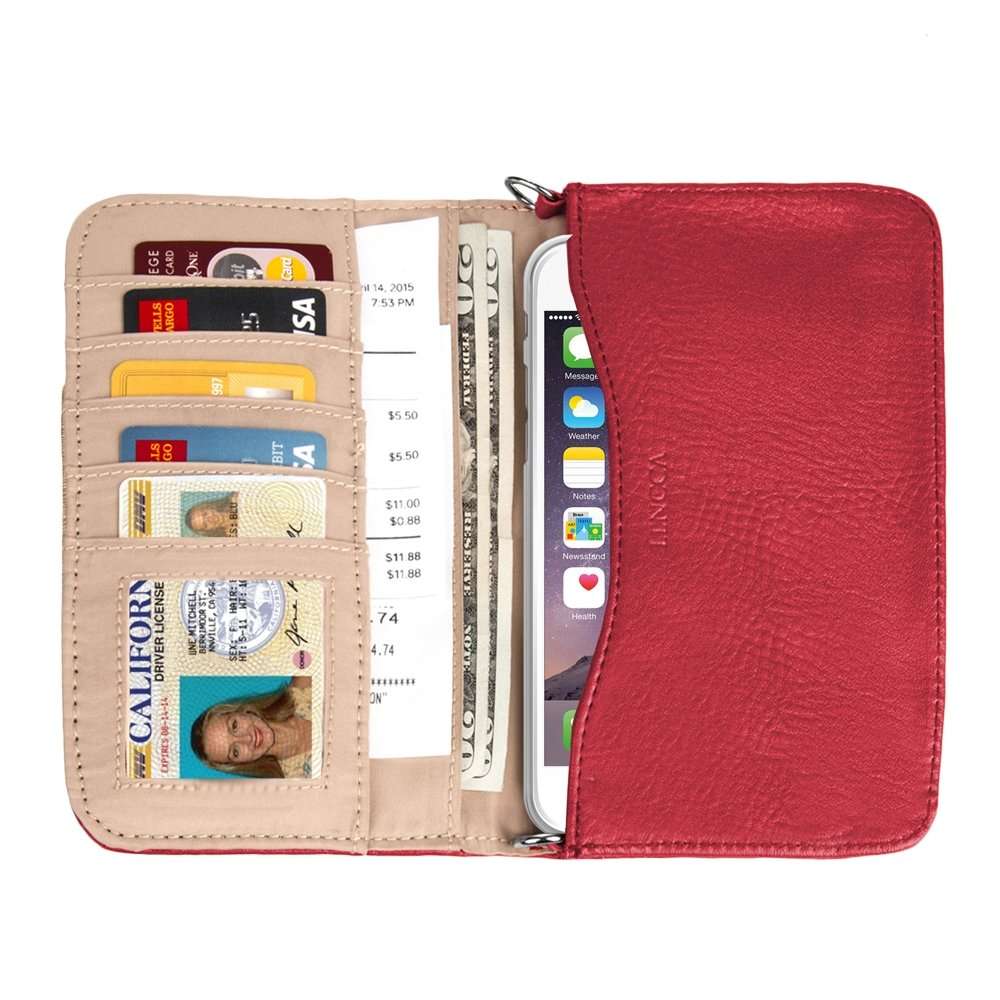 Durable Leather Cell Phone Wallet Case | Credit Debit Card Holder | ID Holder | Back Pocket | Shoulder Wallet Bag for Women 6