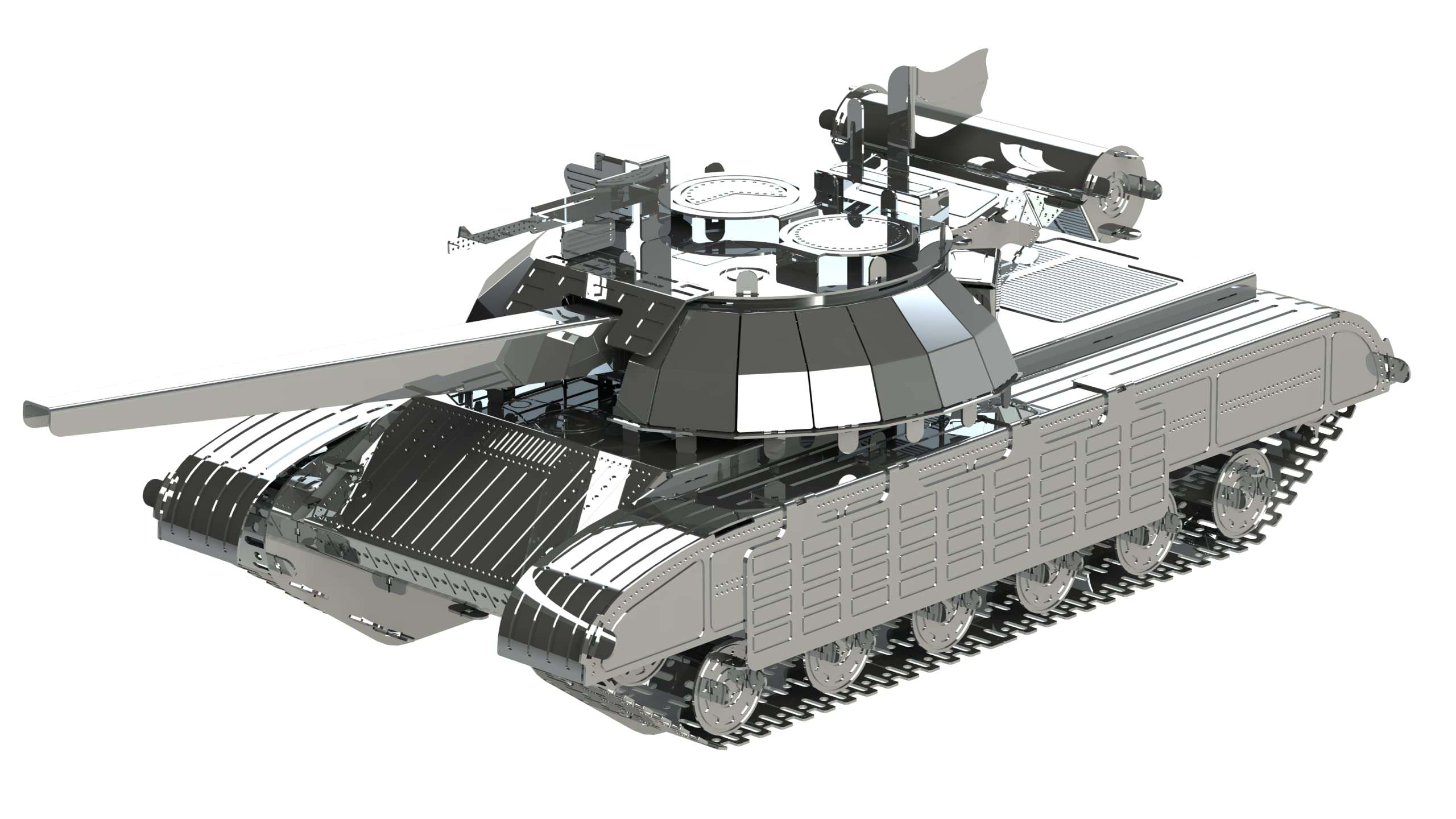 METAL-TIME Bulat T-64, 3D Puzzles for Adults or Teens, DIY Metal Puzzle Model Kit, 3D Metal Model Brain Teaser Puzzle - Great Gift Idea, 67 PCS. 1