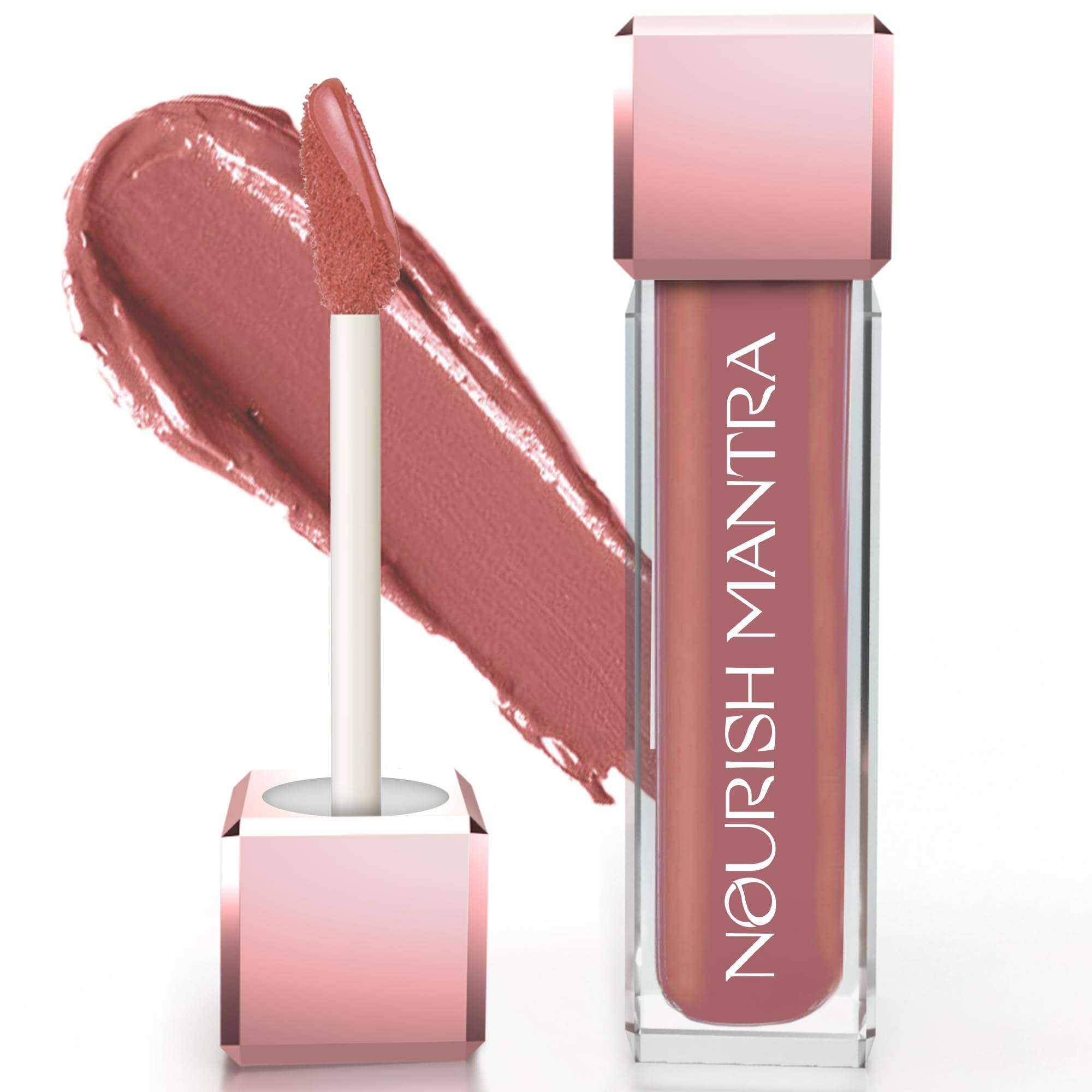 NOURISH MANTRA Natkhat Berry Lipstick (3.5ml)/ Creamy Matte Liquid Lipstick with SPF/Water Proof/Smudge Proof/Transfer Proof/Long Lasting/Suits All Skin Tones 1