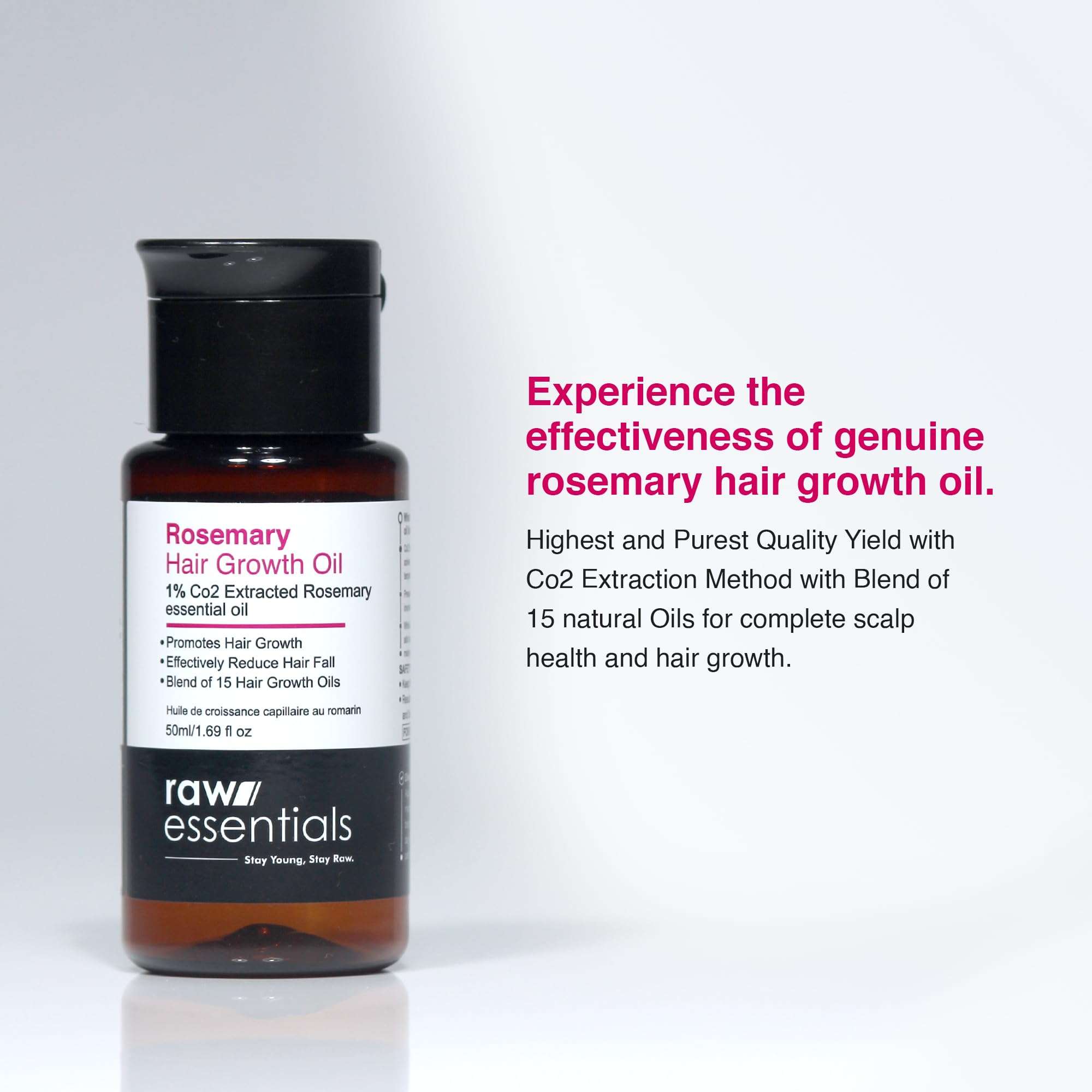 Raw Essentials Rosemary Hair Oil 50ml, Highest Grade Natural Rosemary Oil for Hair Growth, Nourishes and Strengthen Hair & Scalp, Boost Volume, Shine & Thickness. 6