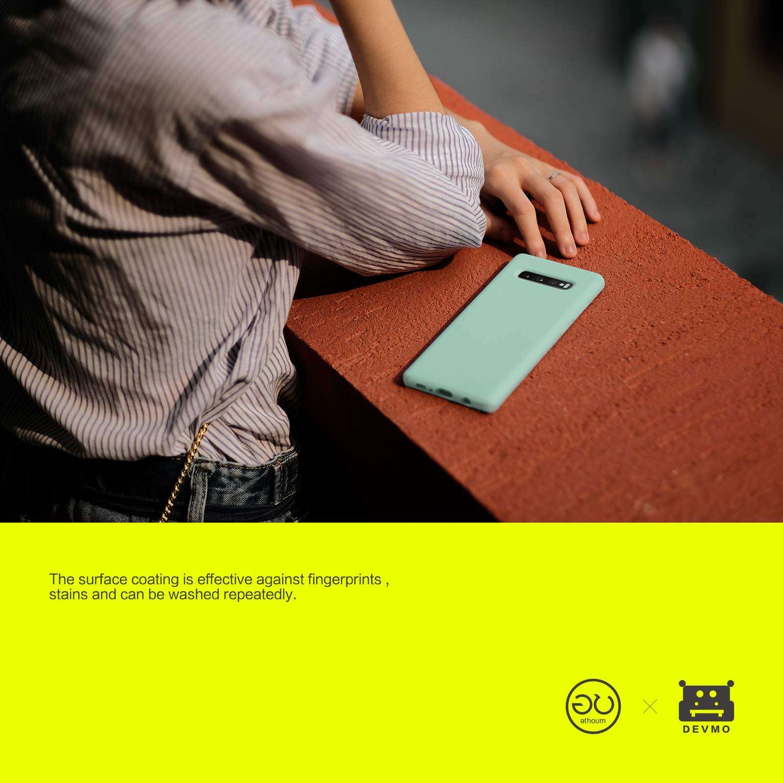 Liquid Silicone Phone Case for Samsung Galaxy S10 Plus S10+ G975 G975U 6.4"/Full Body Protection/Shockproof/Gel Rubber/Cover Case Drop Protection Gem Green 5