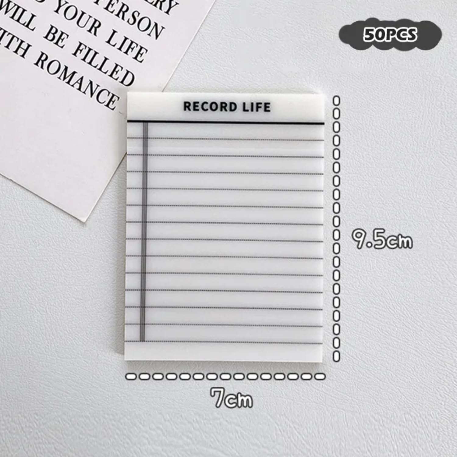 R H lifestyle Clear Transparent Daily Planner Sticky Notes to Do List Writing Note Pads (Record Life Pack of 2PCS) OS4814 4