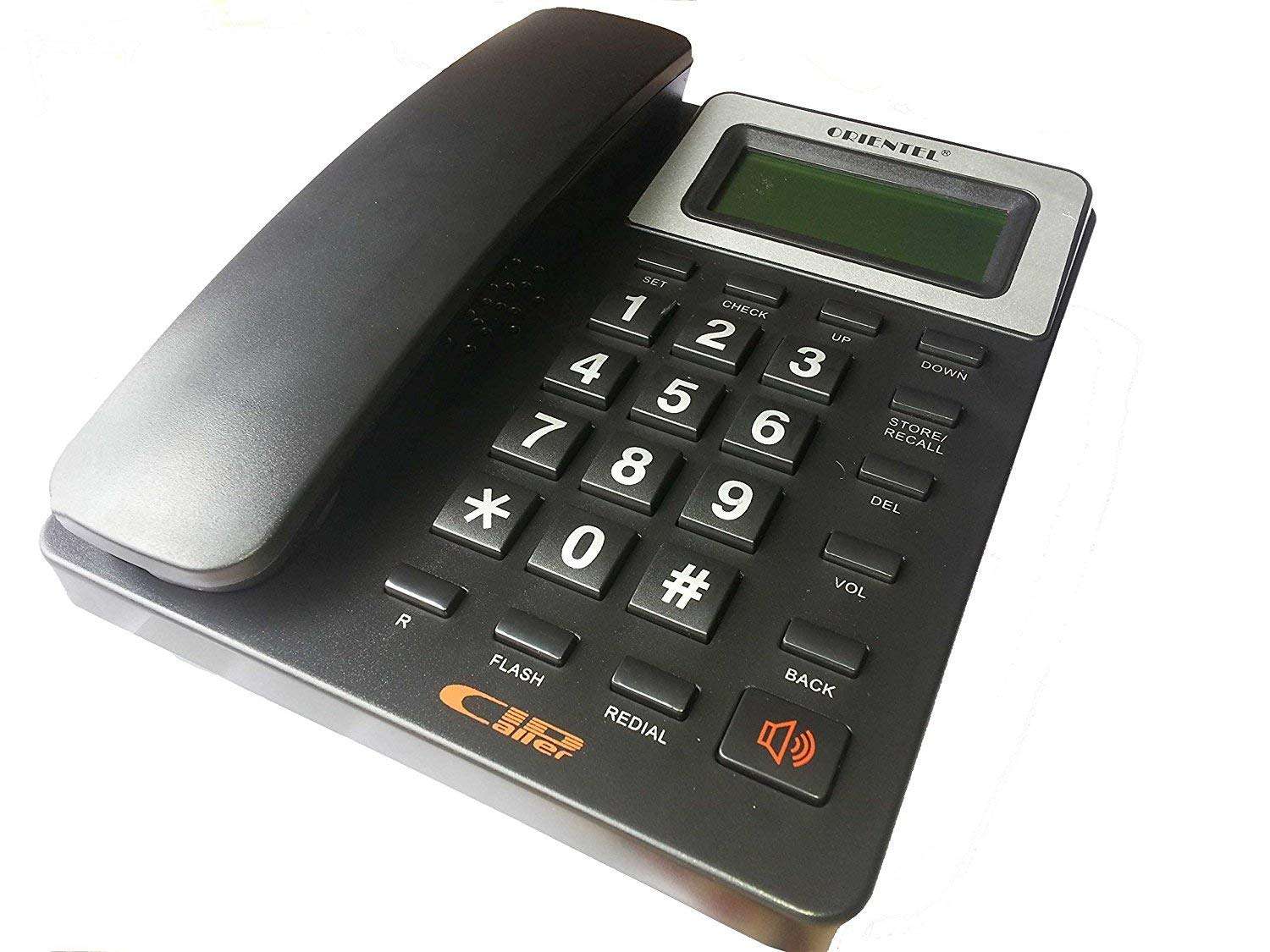 Dhruheer Basic KX-T1566 Landline Caller ID and Speaker Phone Ringer Corded Landline Telephone for Office and Home Purpose 1