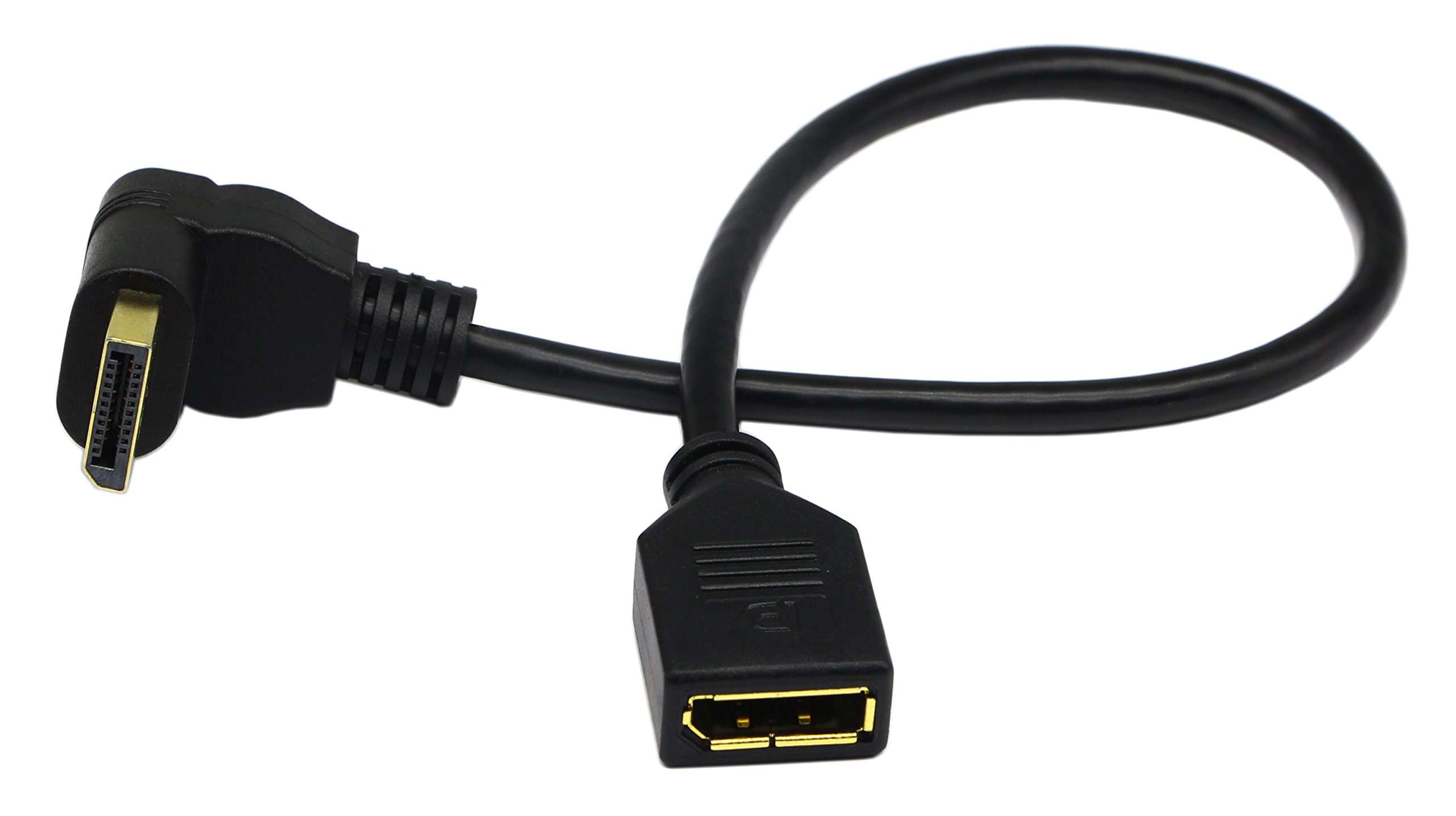 (30 CM/12inch) DP to DP Cable, CGTime Gold Plated 90 Degree Angled Down Displayport Male to Displayport Female Audio and Video Extension Adapter Cable (Down M/F) 5