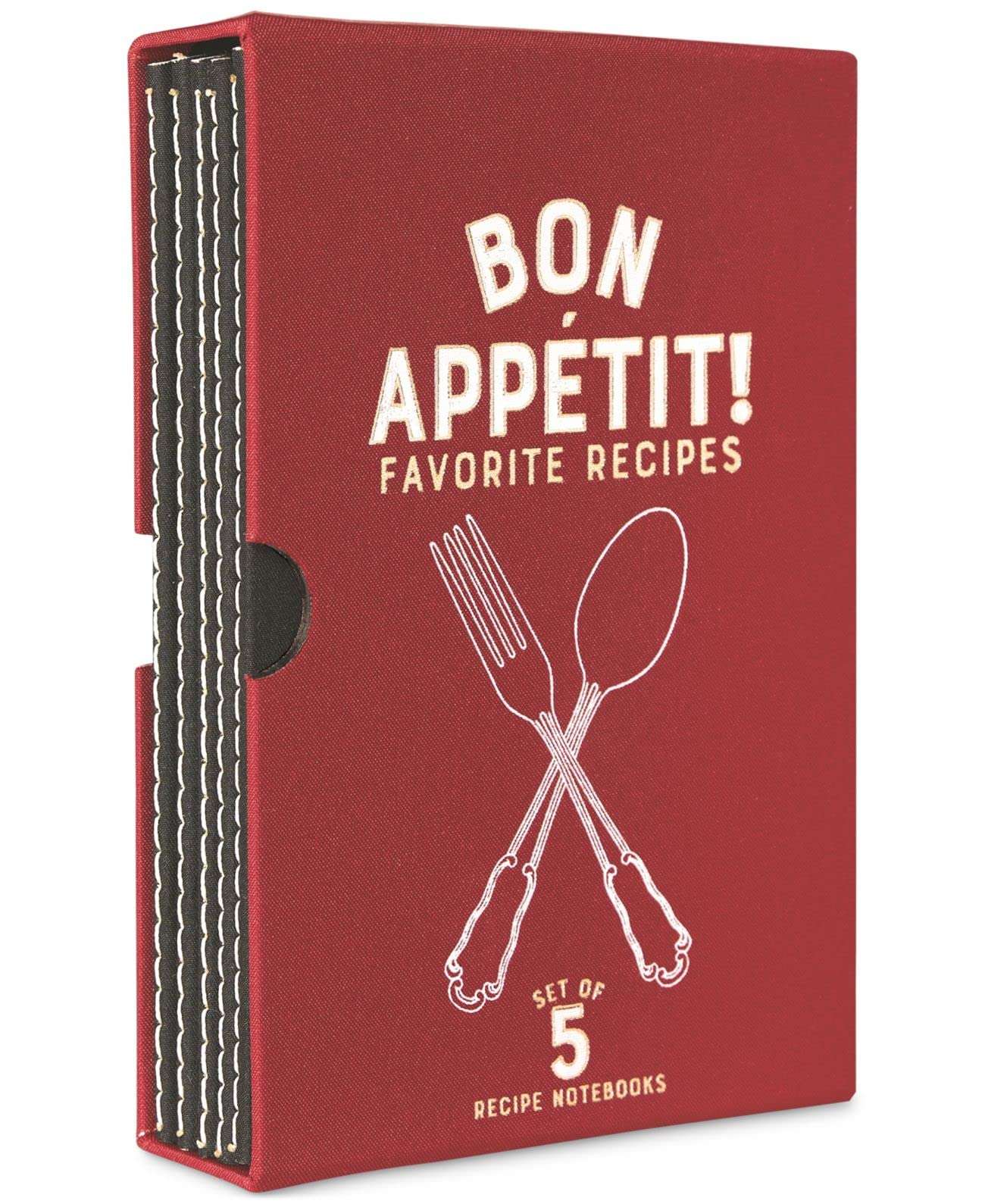 DesignWorks Ink Recipe Notebooks, Set of 5, (4.4" x 6.4"), Bon Appetit 1