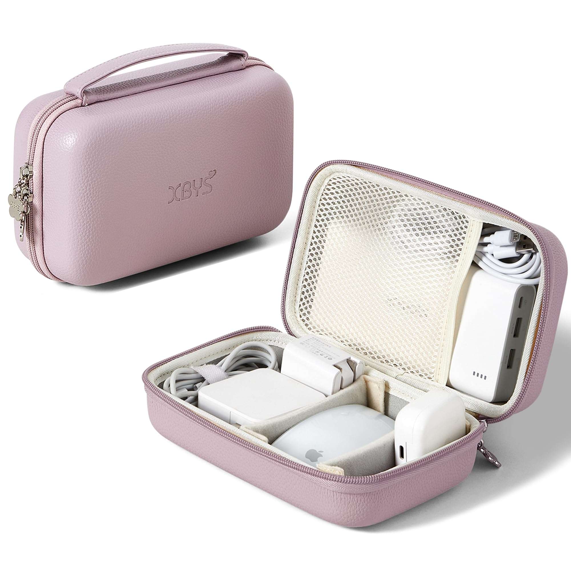 Linpr Charger Case for Macbook, Portable Tech Electronic Organizer Bag,Travel Storage Pouch for Laptop Accessories, MacBook Power Adapter, Charging Cords, USB Drives, Power Bank (Purple, XL) 1