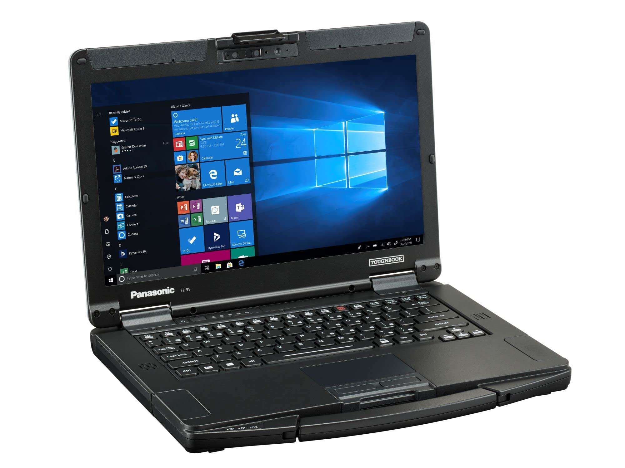 Toughbook Panasonic 55, FZ-55 MK2, 14" HD, Intel Core i5-1145G7 (up to 4.4GHz) vPro, 16GB, 512GB Opal NVMe SSD, Intel Wi-Fi 6, Infrared Webcam, TPM 2.0, Emissive Backlit Keyboard, Windows 10 Pro 1
