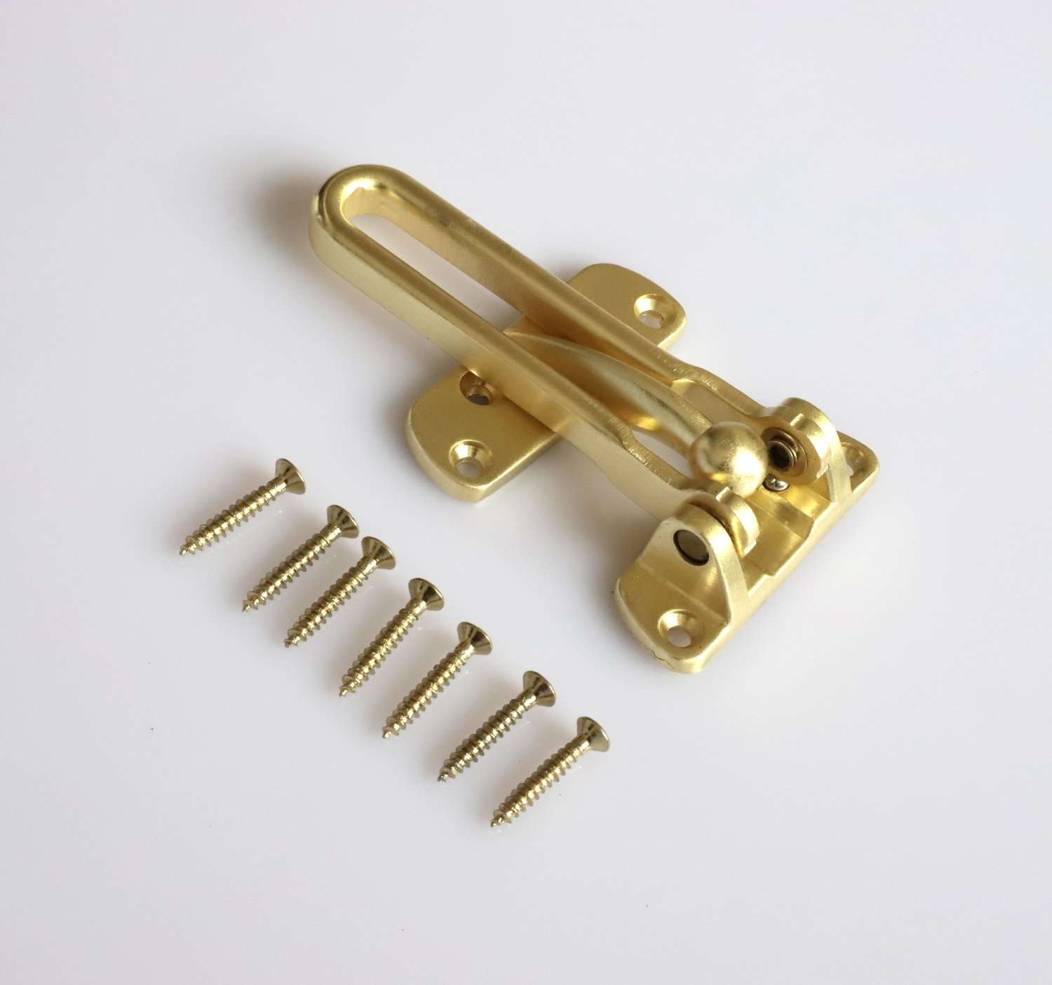 TOGU 3 Pack Solid Thicken Security Door Chain,Gate Latches Swing Bar Lock Door Guard for Home,Bedroom,Apartment,Hotel,Motel,Dormitory,Satin Gold Finish 3