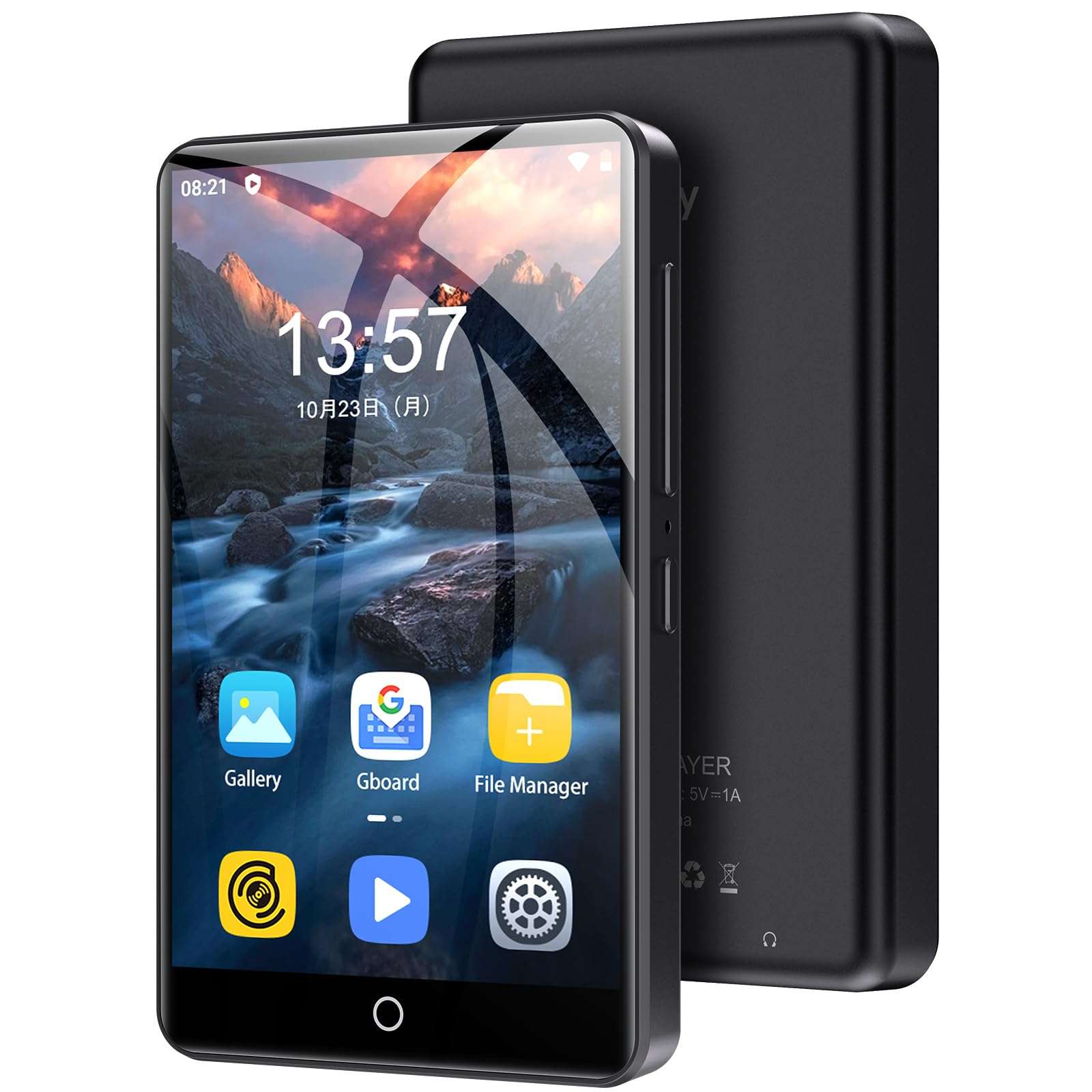 80GB MP3 Player with Bluetooth and WiFi, Mp3 & Mp4 Music Player with Spotify, Amazon Music, Deezer, Audible, Browser, 4.0" IPS Touch Screen Android Player with Speaker, FM Radio, Up to 512GB (Black) 1