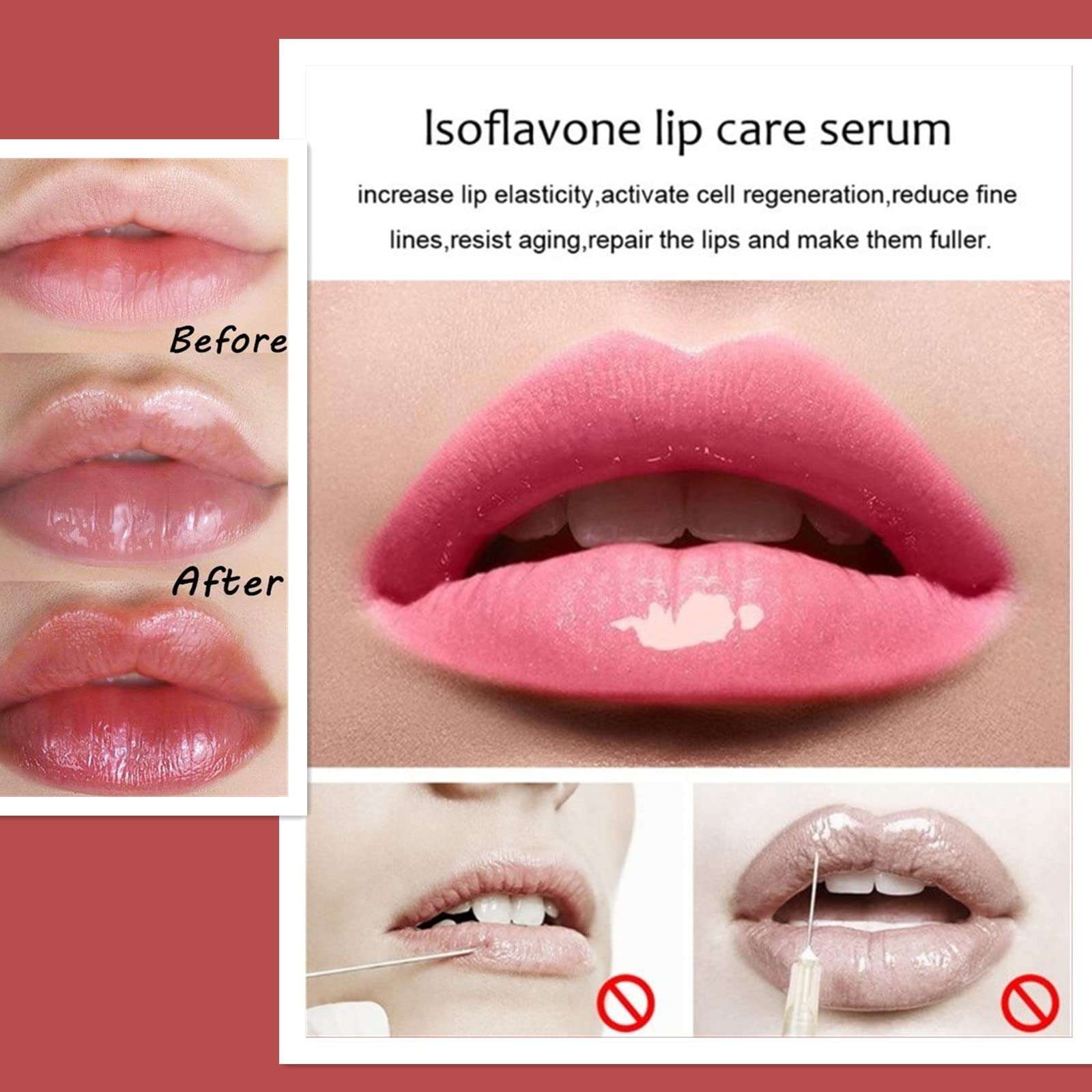 Lip Plumper Vitamin E, Lip Maximizer Hyaluronic Lip Plumper for Moisturize, Plumping Lip Oil Lip Enhancer Plumper Lip Care Serum (Color : 3pcs) 3