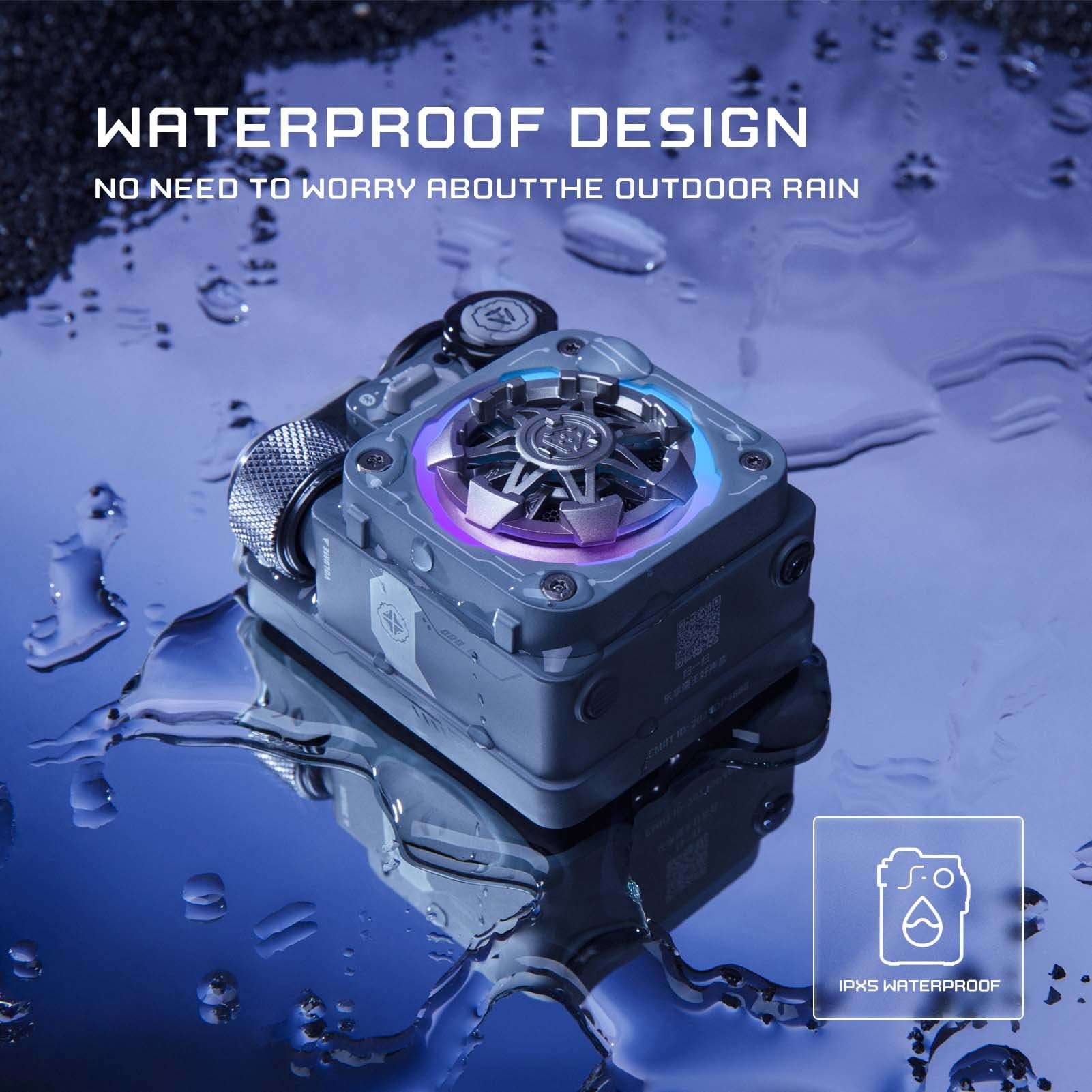 Muzen Cyber Cube-Pro Bluetooth Speaker, Bluetooth 5.0, Portable Speaker with Fidget Spinner, Crystal Clear Sound with RGB Led Light Wireless Speaker, Waterproof Speakers for Indoor Outdoor 3