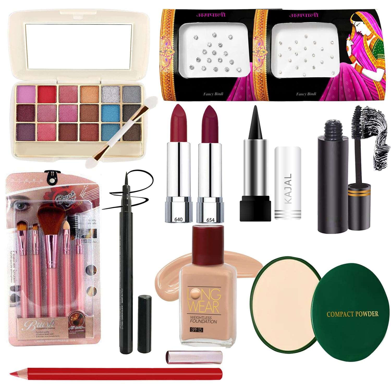 G4U Makeup Kit For Women & Girls With Eyeshadow | Foundation | Lipsticks | Compact | Mascara And More Beauty Products (Raksha Bandhan gift set) 40-54