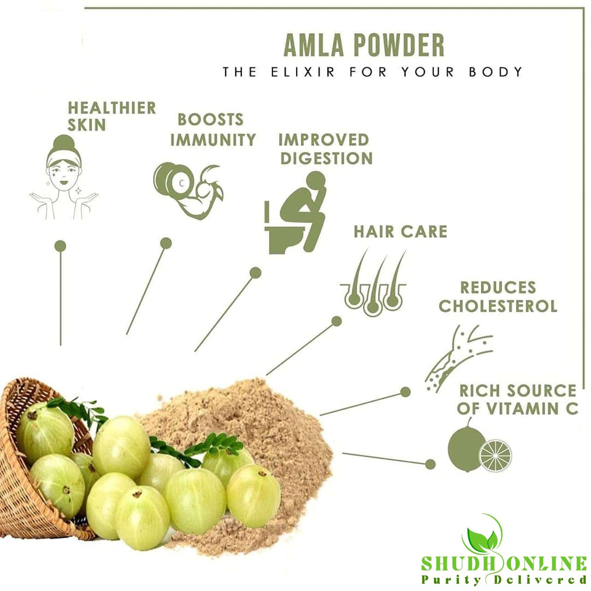 Shudh Online Amla Powder for Hair Growth, Amala Powered (250 Grams), Nellikai, Aawla, Aamla, Amloki, Usirikaya, Gooseberry 4