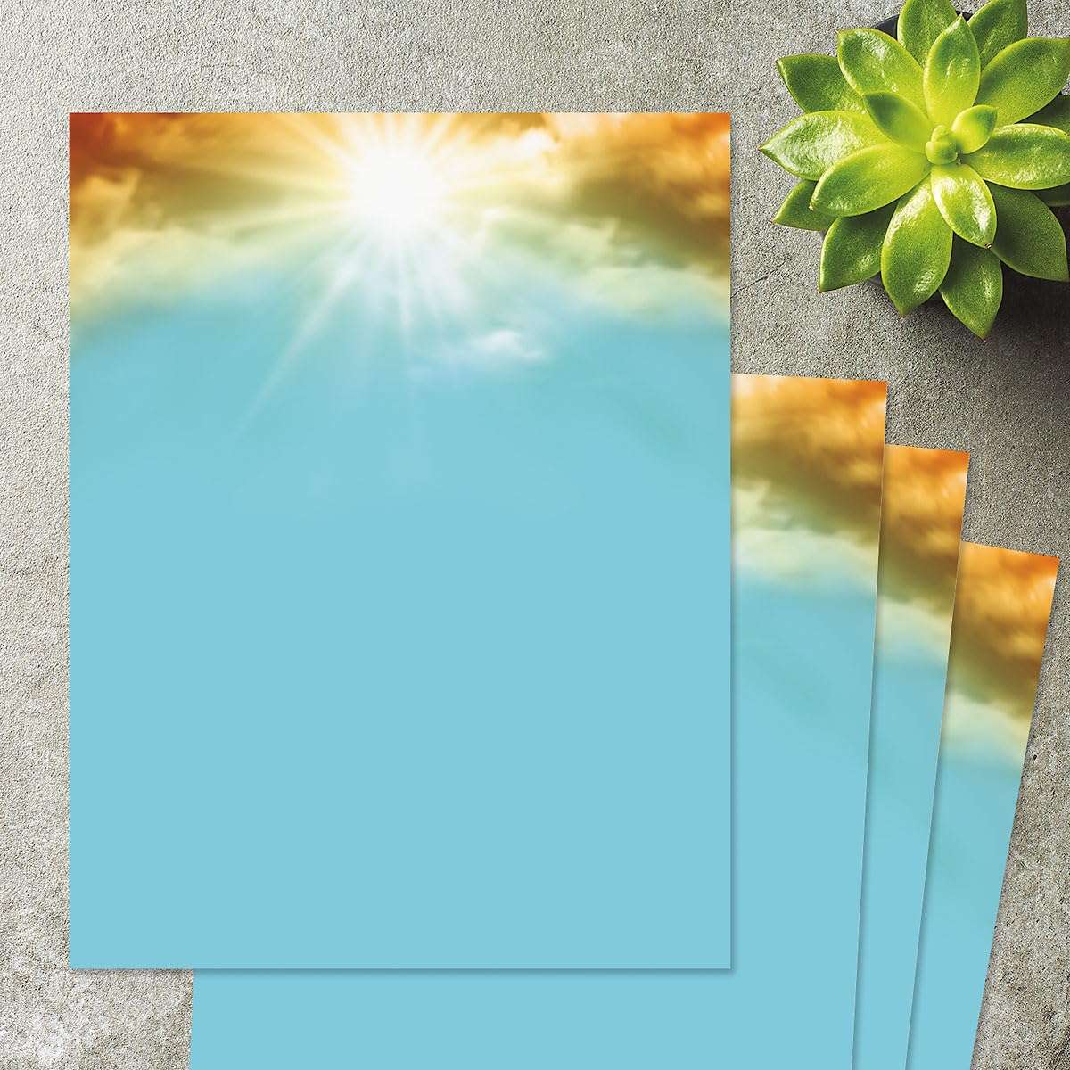 Current Sunrise Easter Decorative Letter Paper - Religious Stationery Papers, Printable Confirmation, Communion, Baptism, Wedding, & Easter Cards, Christian Letterhead Sheets, Set of 25, 8 1/2" x 11" 5