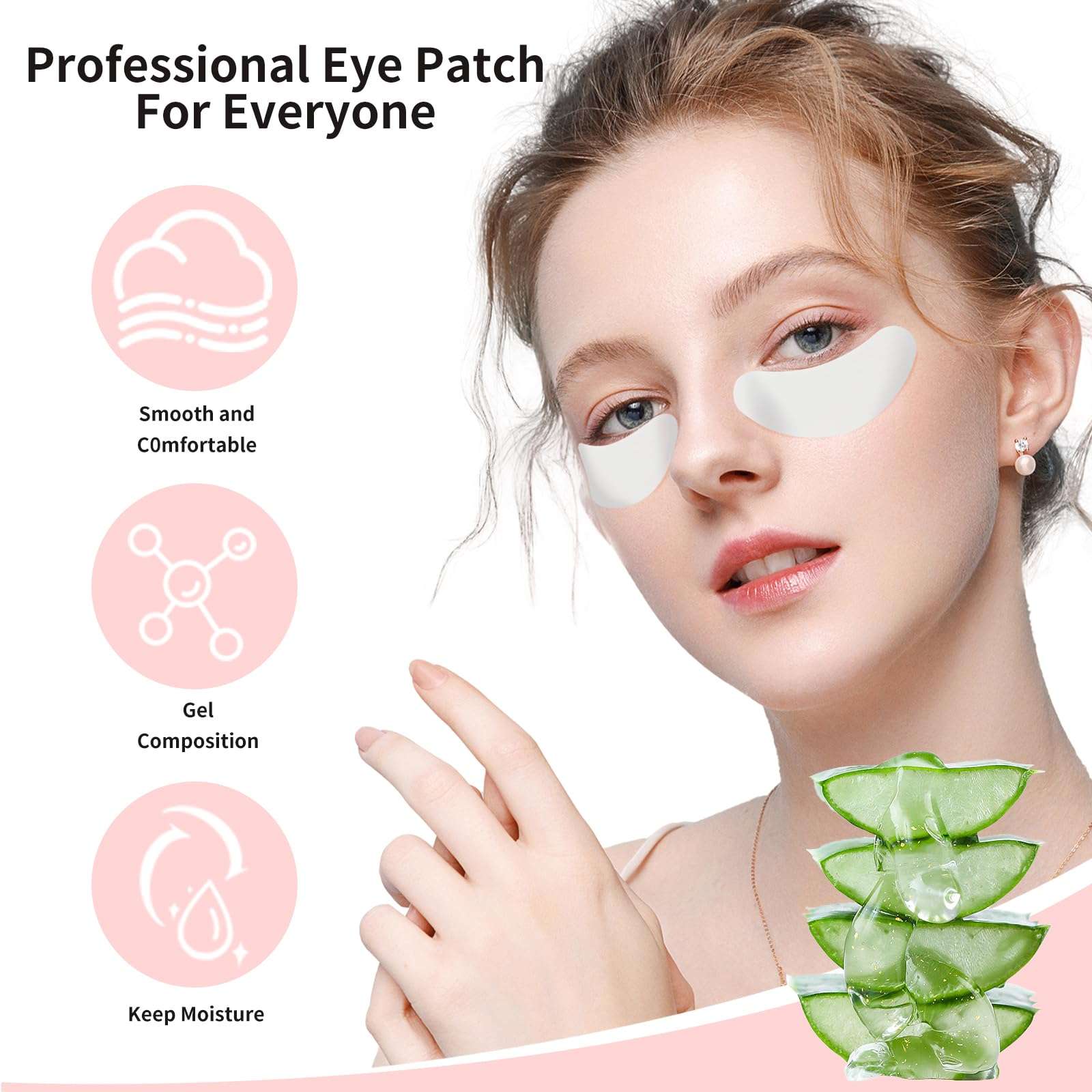 100Pairs Eyelash Extension Gel Patches Kit Natural Hydrogel, Lash Gel Pads for Beauty Makeup Mask Kit Supplies Eye Mask Pads Beauty Tools (Silver) 3