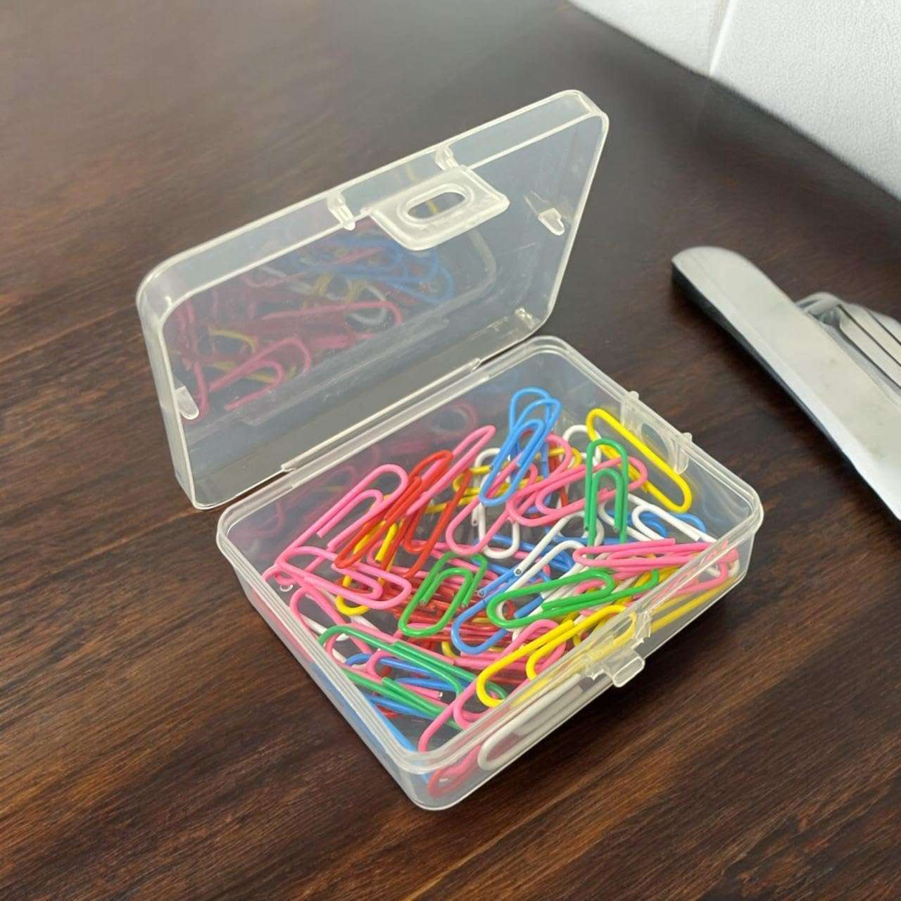 URBAA Plastic Storage Box Set, 50 Pieces, Clear Containers with Locking Lids, 2 Big Containers with 48 Small Boxes for Jewellery, Pins and Beads 5