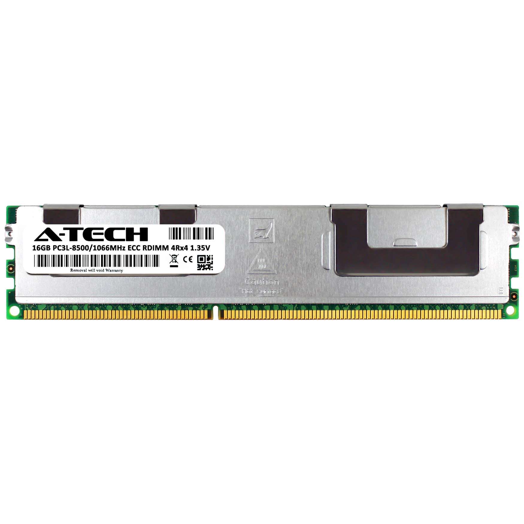 A-Tech 16GB RAM Replacement for Dell SNPGRFJCC/16G, GRFJC, 0GRFJC | DDR3 1066MHz PC3-8500 4Rx4 1.35V ECC Registered RDIMM Single Server Memory Module 2