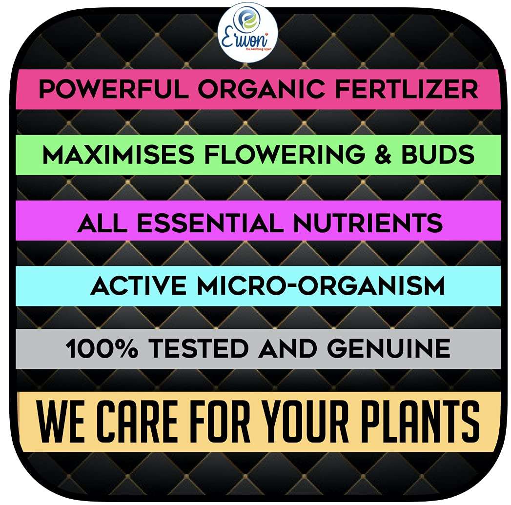 Erwon® Rose Potting Mix, Premium Essential Powerful Organic Soil with Plant Growth and Flower Booster, Charged Micro-Organism and ++ Micronutrients (900 gm) 3