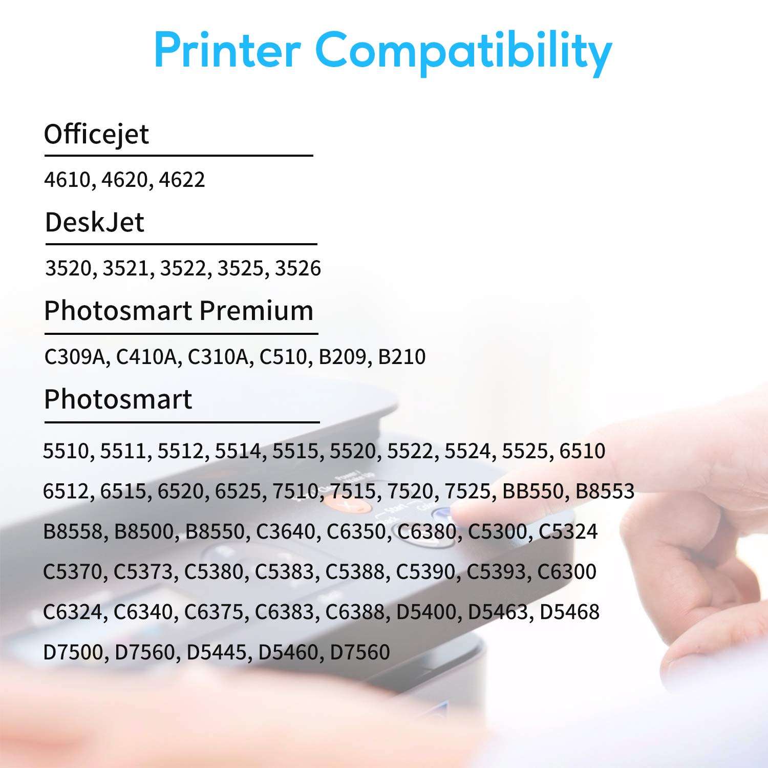 WOKOK 564XL Compatible Ink Cartridge Replacement for HP 564 Ink Cartridges, for Photosmart 5520 6520 7520 5510 6510 7510 7525 Premium C309A C410A Officejet 4620 Deskjet 3520 (2PGBK, 2BK, 2C, 2M, 2Y) 4