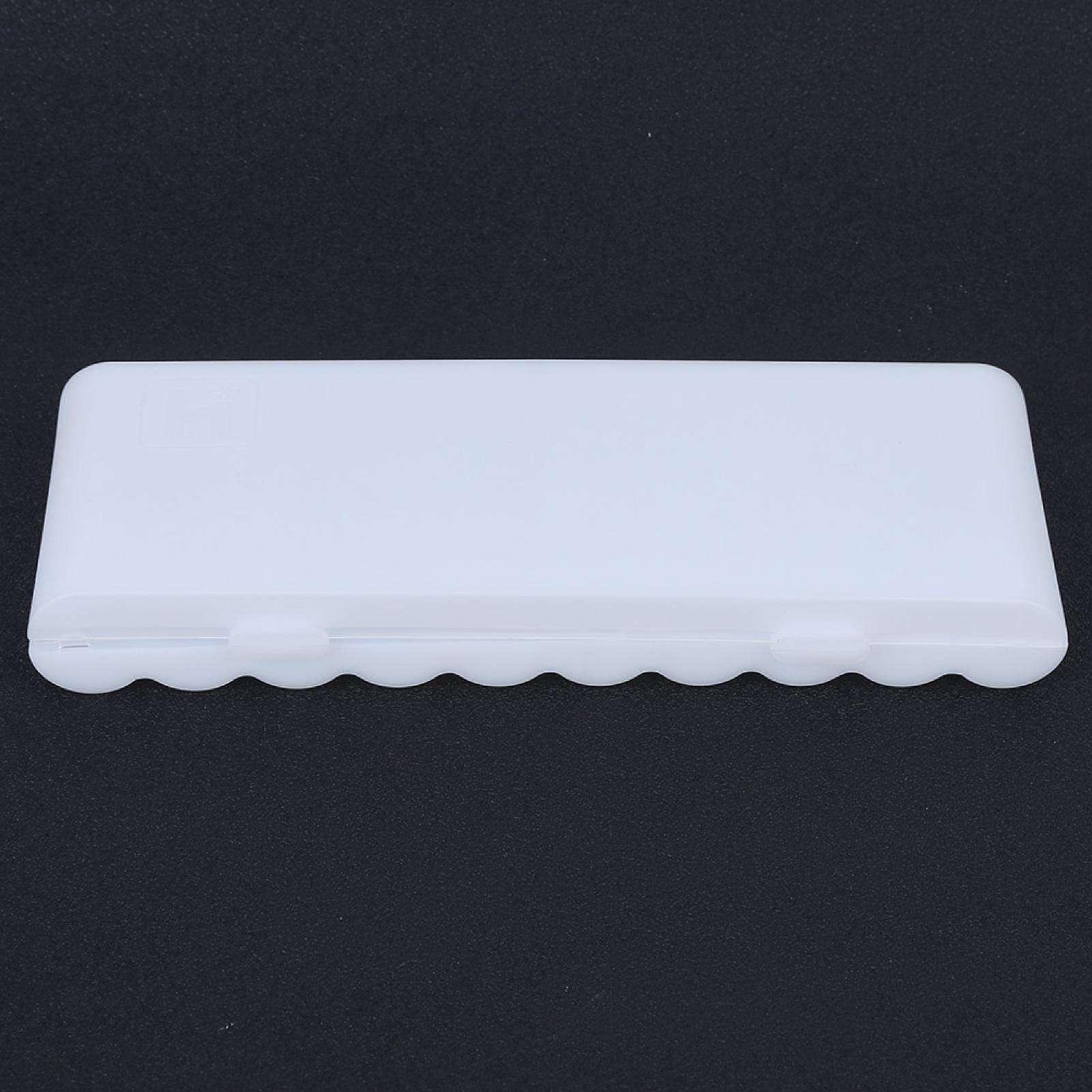 2Pcs 18650 Battery Holder, AA/AAA Battery Storage Case Plastic Storage Organizer Container, Clear White 10 Grids 4