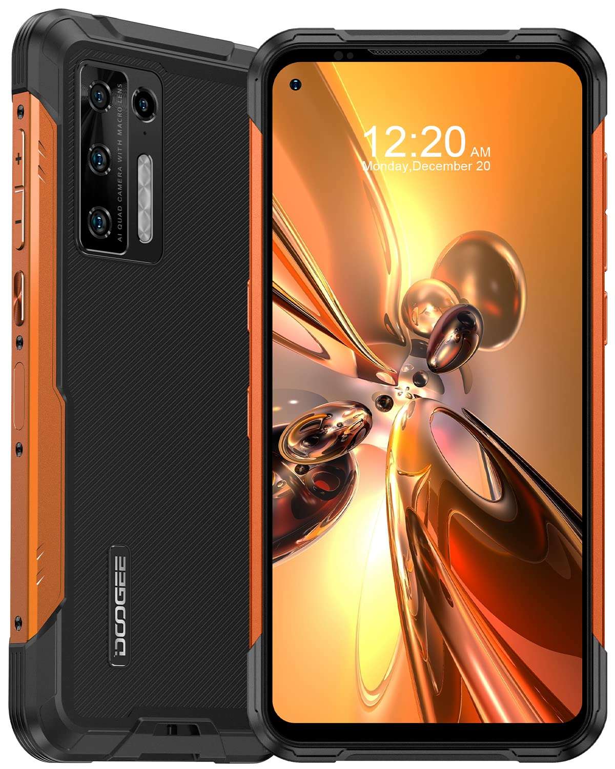 DOOGEE Rugged Smartphone Unlocked, S97 Pro Rugged Phone,8GB + 128GB,8500 mAh Battery,48MP Triple Camera,40m Rangefinder,IP68 Waterproof Smartphone, 4G /Android 11 /NFC 2021 (Orange) 1