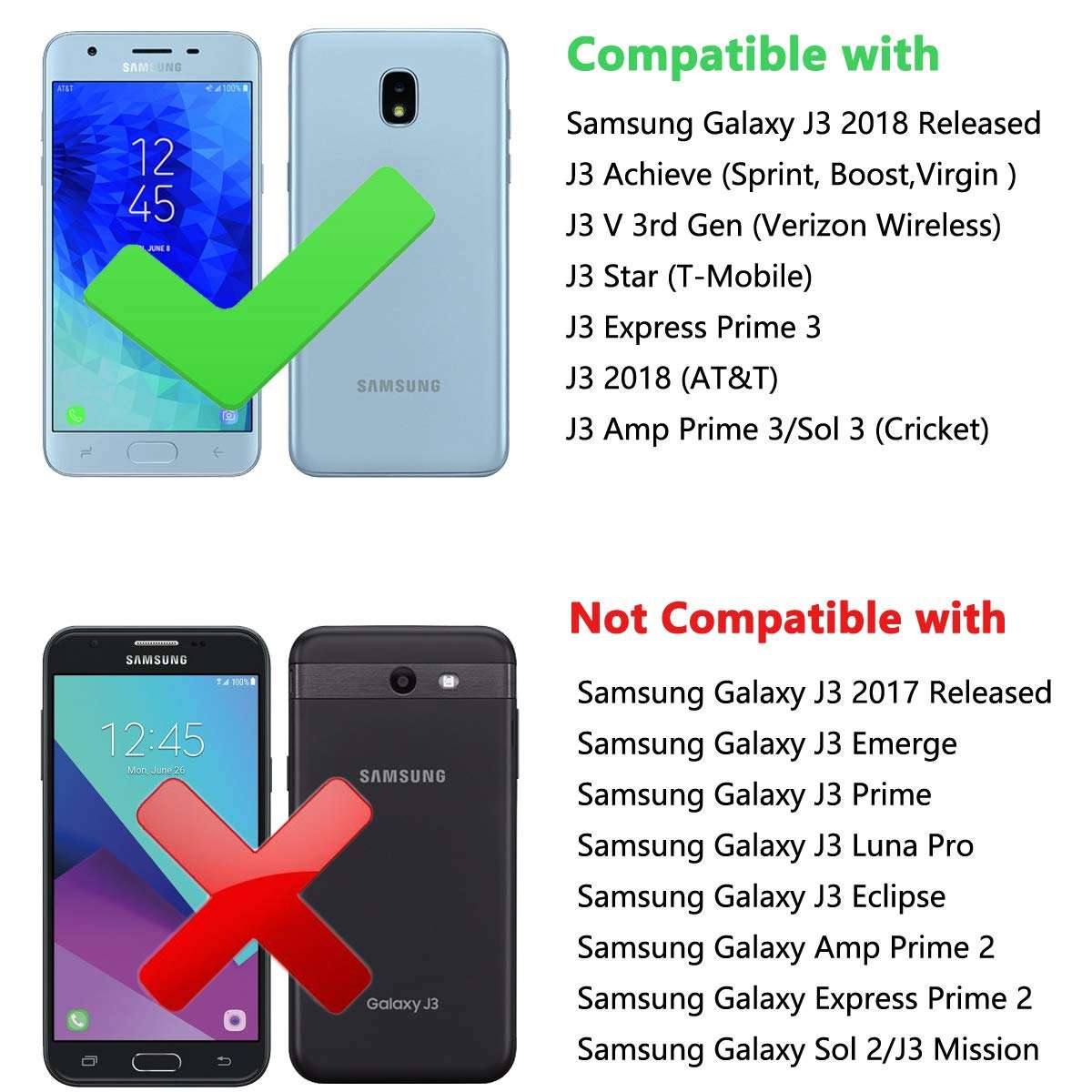 Casekey Samsung Galaxy J3 Orbit Case/J3 2018 Phone Case/J3 Aura/J3 Star/J3 TOP/J3 Express Prime 3/Amp Prime 3/J3 Achieve Case w Screen Protector Dual Layer Hybrid Hard Protective Cover,Rosegold 2