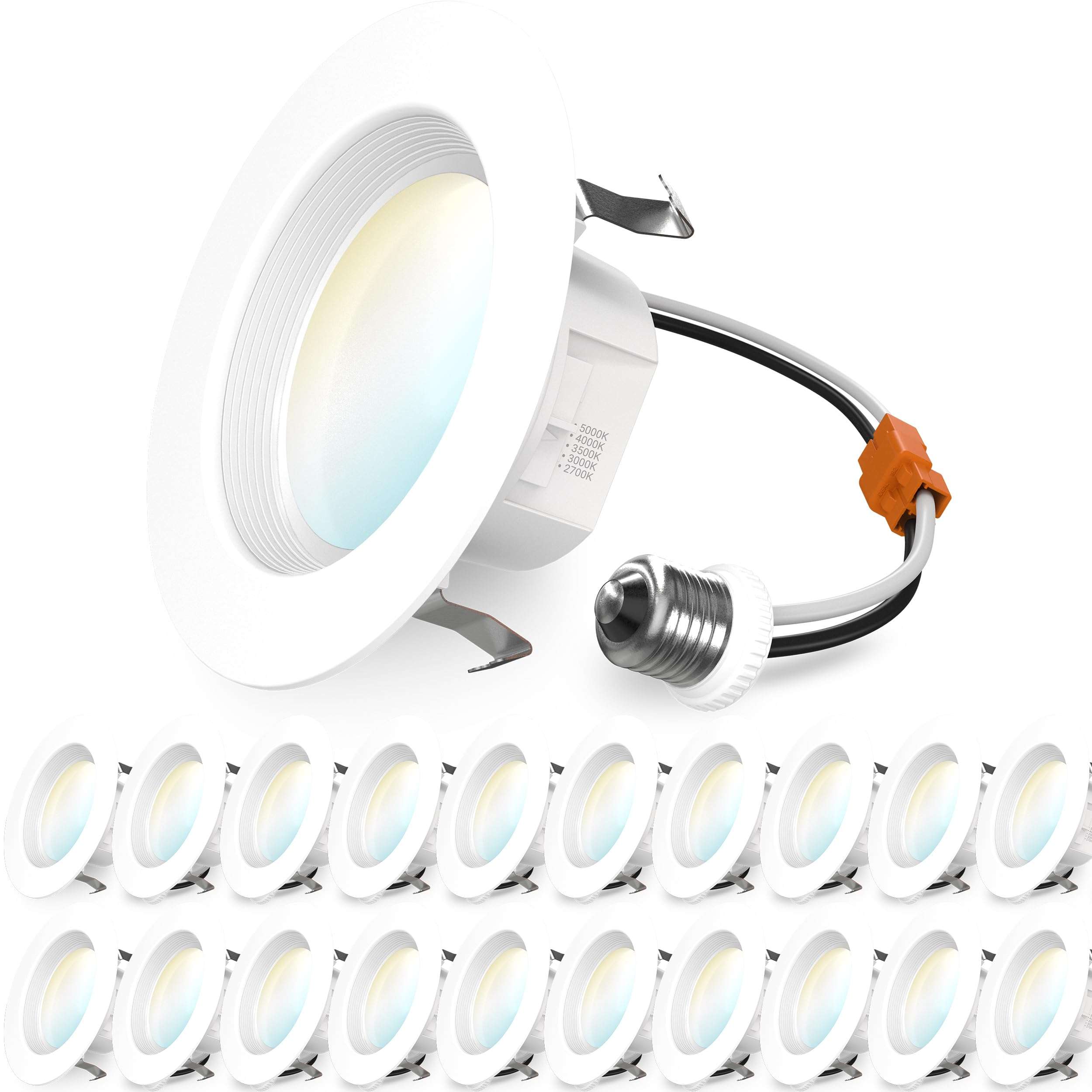 Sunco 6 Pack Retrofit LED Recessed Lighting 6 Inch, 2700K Soft White, Dimmable Can Lights, Baffle Trim, 13W=75W, 965 LM, Damp Rated. 1