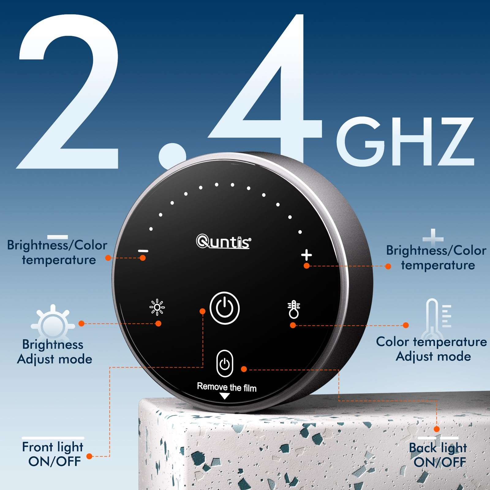 Quntis Monitor Light Bar, Screen Monitor Lamp with Backlight for Eye Caring, Dimmable Screen Light Bar Computer Light No Screen Glare Home Office Work Desk Lamp 4