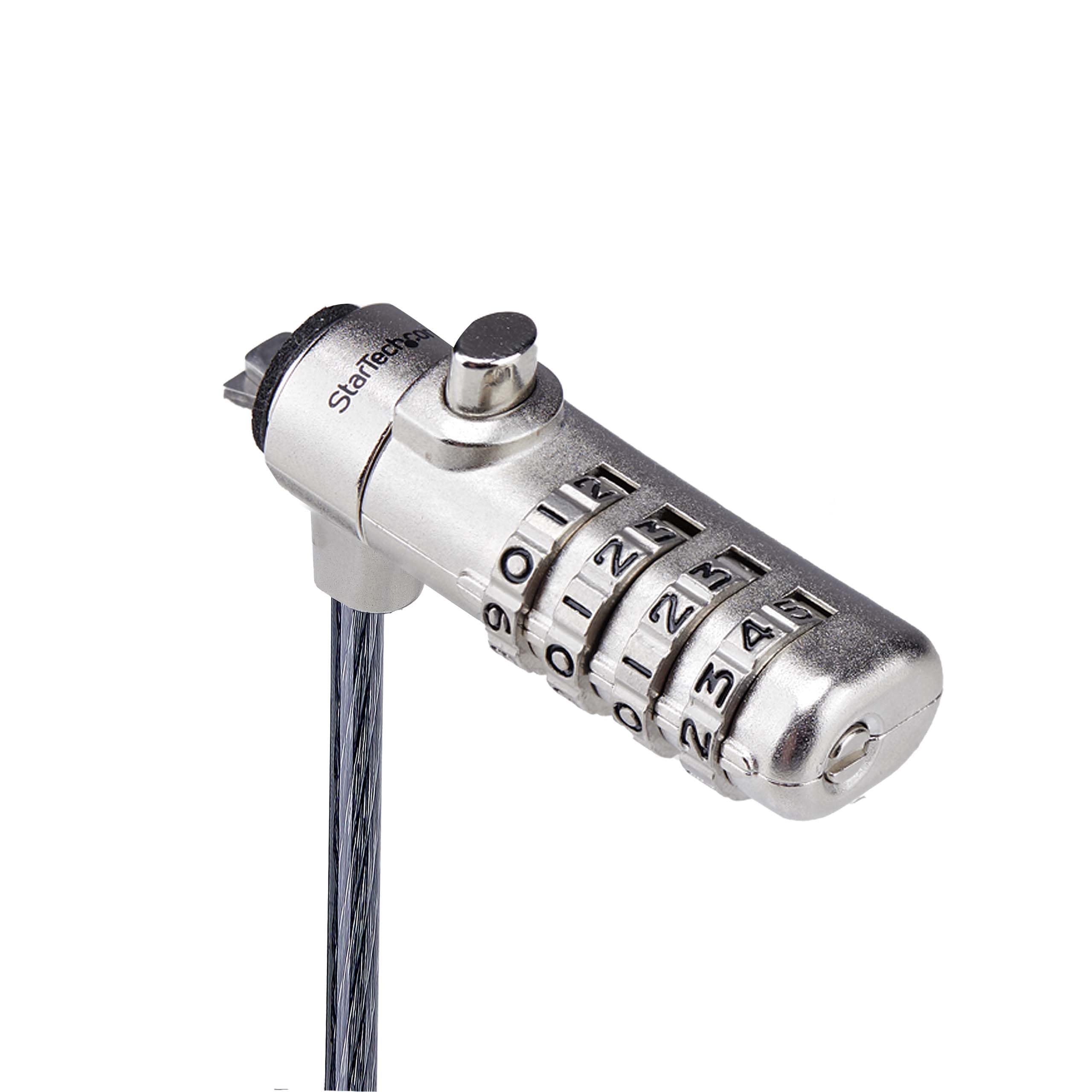 StarTech.com Slim Lock Nano Slot Compatible, 6.6ft (2m) Locking Cable, Desk Anti-Theft Security for Laptop/Notebook Computer 4