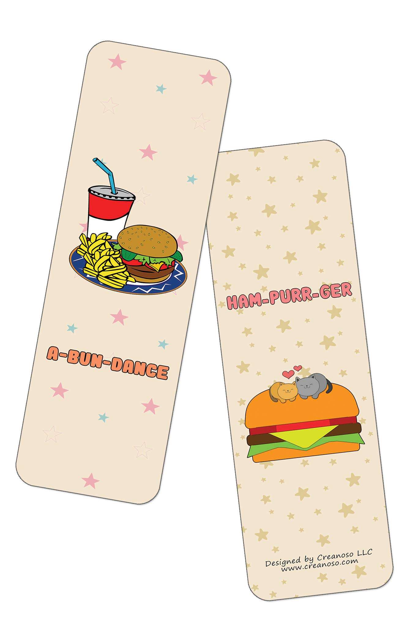 Creanoso Funny Burger Puns Bookmarks (12-Pack) - Stocking Stuffers Premium Quality Gift Ideas for Children, Teens, & Adults - Corporate Giveaways & Party Favors 6