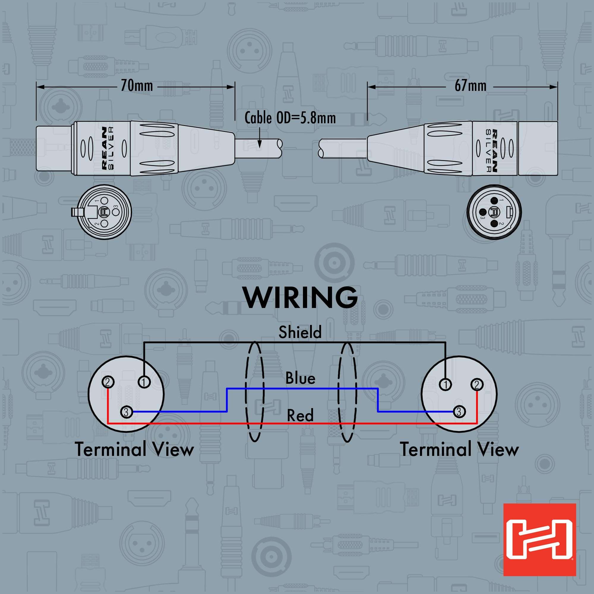 Hosa HXX-010 REAN XLR3F to XLR3M Pro Balanced Interconnect Cable, 10 feet 5
