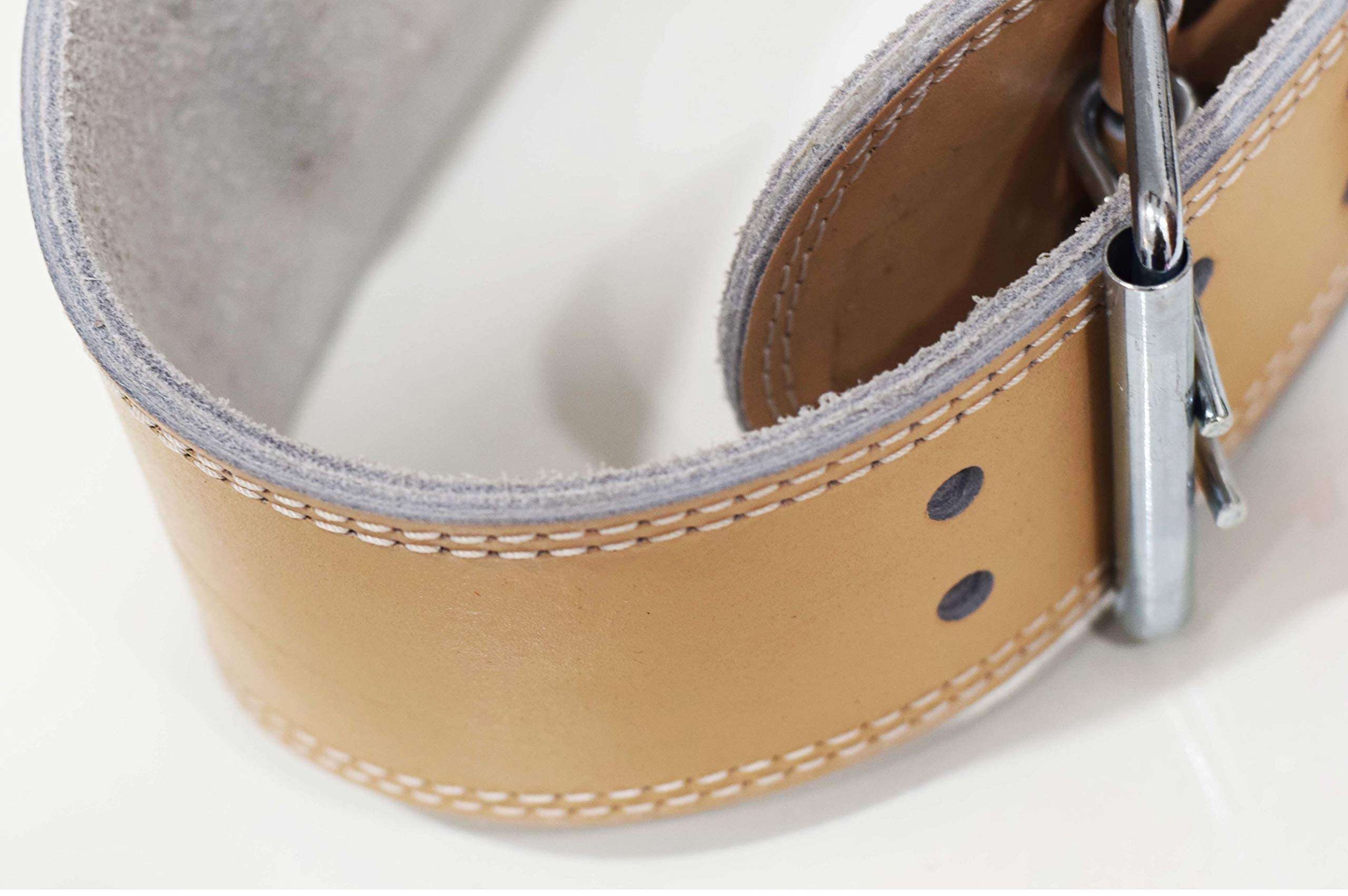 Aurion Genuine Leather Weight Lifting Belt Body Fitness Gym Back Support for Heavy Lifting Belt 5