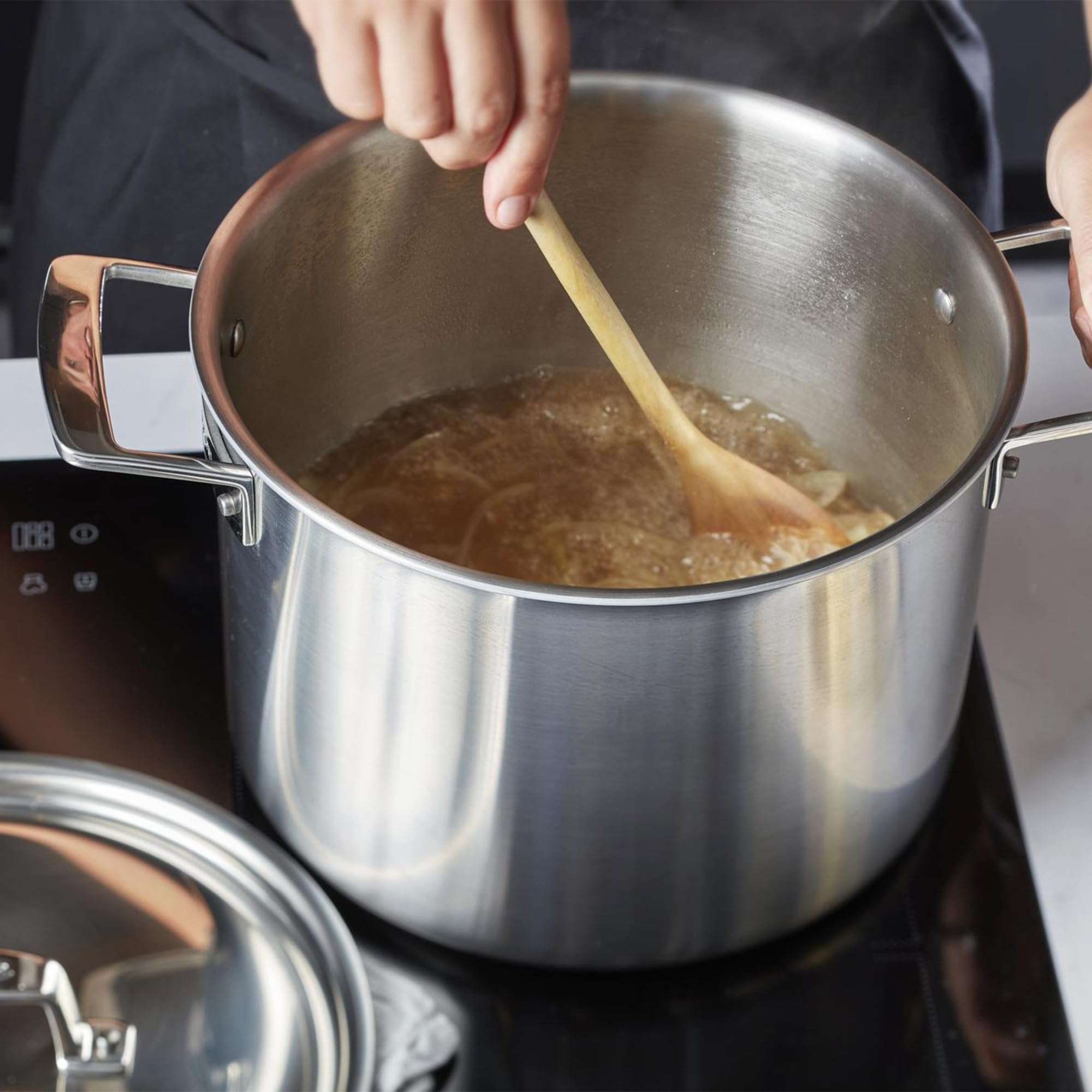 Demeyere Essential 5-ply 8-qt Stainless Steel Stock Pot with Lid 5