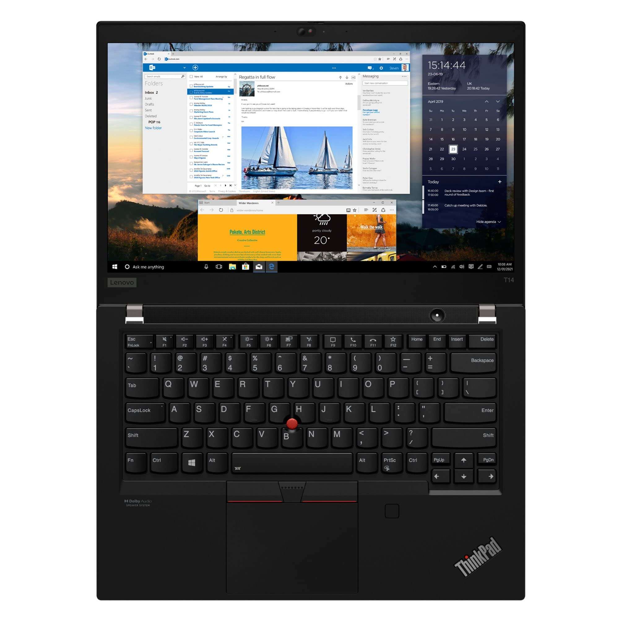 Lenovo ThinkPad T14 Gen 2 14" FHD 300nits Business Laptop, Intel Quad-Core i5-1135G7 (Beat i7-1065G7), 8GB DDR4 RAM, 512GB PCIe SSD, WiFi6, BT5.2, Backlit Keyboard, Windows 10 Pro, Conference Speaker 5