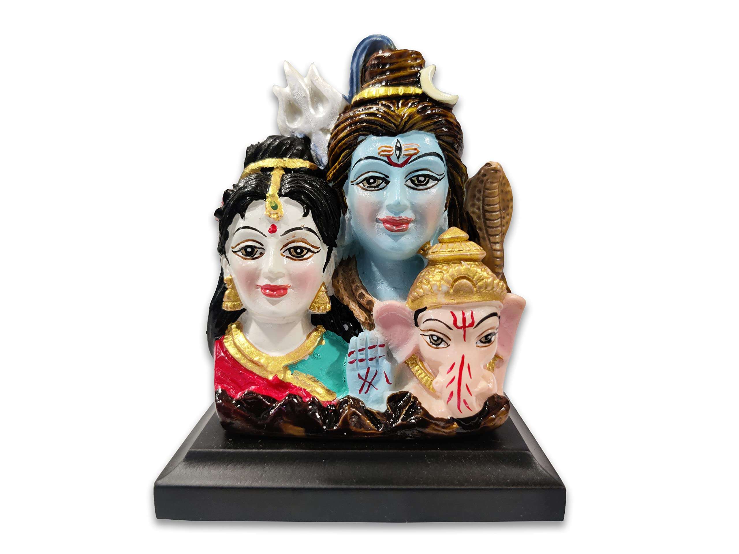 Auto Beast Shiv Parivar Idol for Car Dashboard, Home & Decor, Office Temple I Living Room I Guest Room I Shiv Parivar Statue for Car Dashboard 1