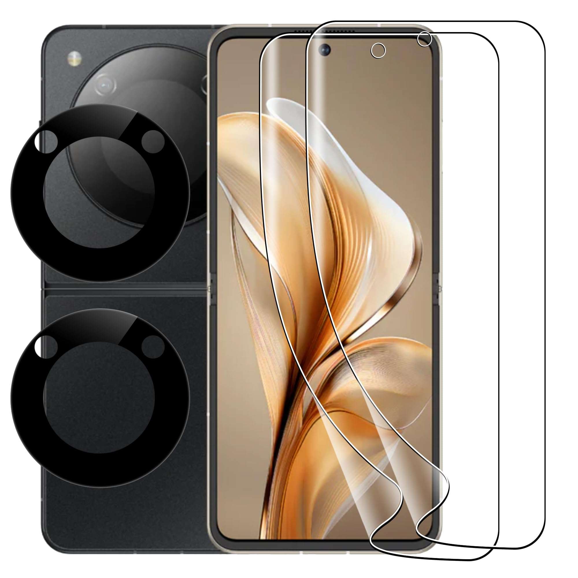 Suttkue for ZTE nubia Flip Screen Protector（Self-Healing TPU Film with Camera Lens Protector,Case Friendly,HD,Anti-Scratch, 2+2 PACK(not glass) 1