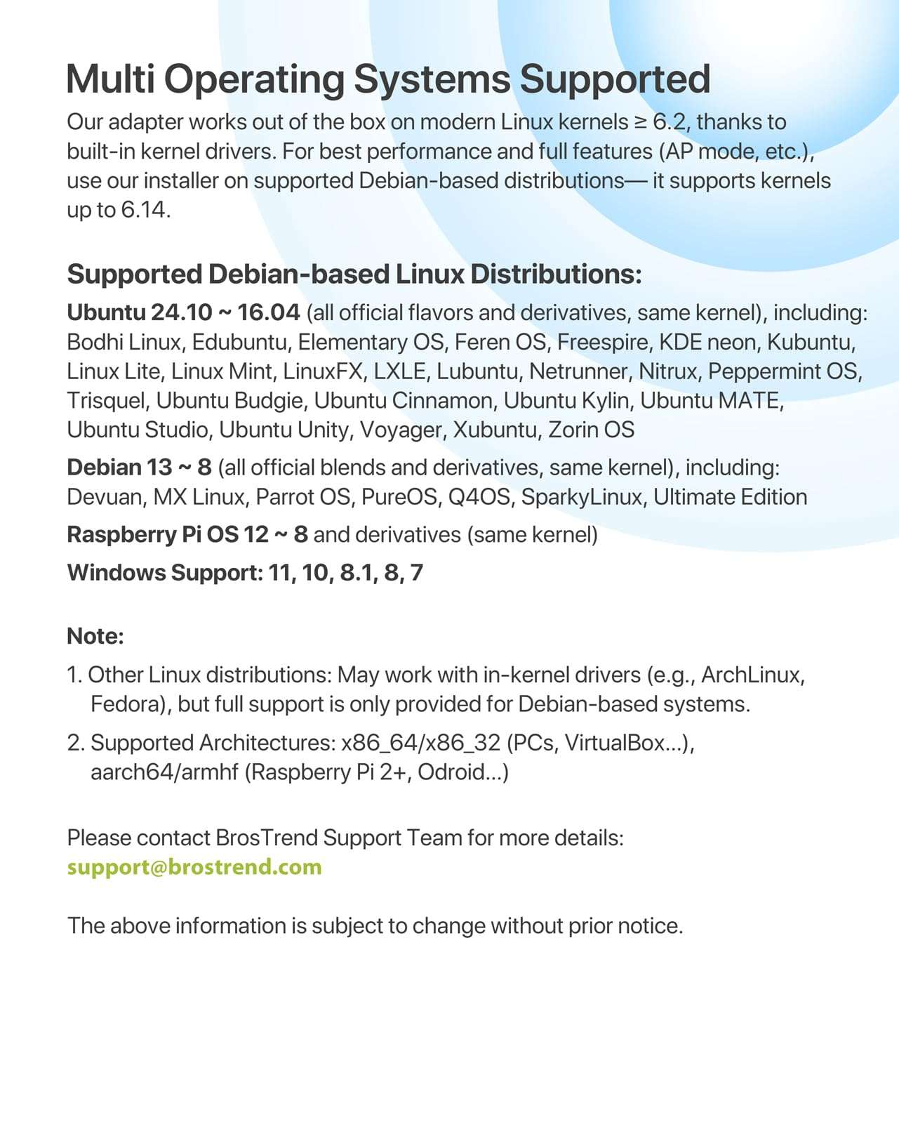 BrosTrend Linux USB WiFi Adapter AC1200 for Ubuntu Kali Mint Debian Kubuntu Mate Zorin PureOS Raspberry Pi Windows etc. Linux Compatible WiFi Adapter Wireless Dual Band 5GHz 867Mbps + 2.4GHz 300Mbps 3